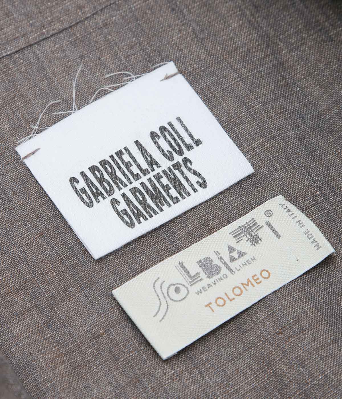 GABRIELA COLL GARMENTS ''NO.197 LINEN SHIRT'' (BROWN)