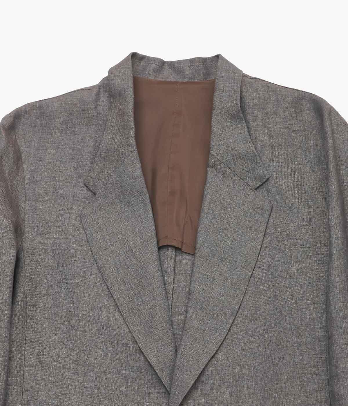 GABRIELA COLL GARMENTS ''NO.206 LINEN TAILORED JACKET'' (BROWN)