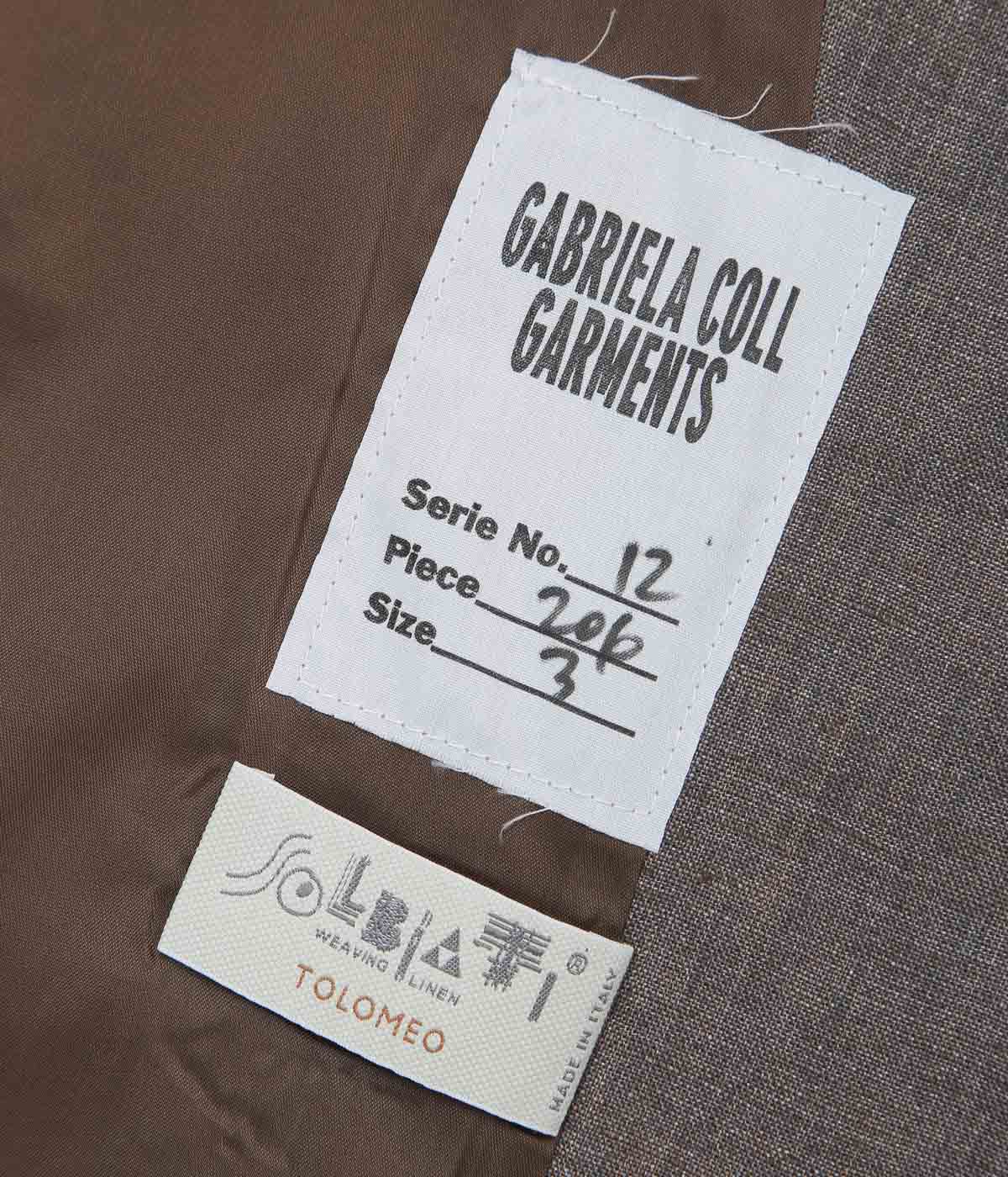 GABRIELA COLL GARMENTS ''NO.206 LINEN TAILORED JACKET'' (BROWN)