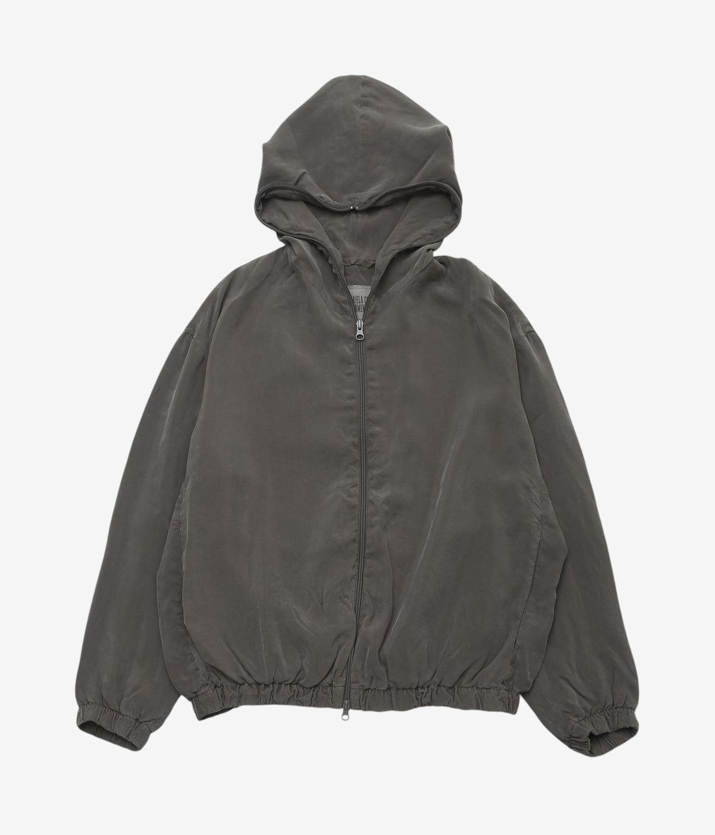 GABRIELA COLL GARMENTS ''NO.216 DOUBLE CUPRO HOODED ZIPPER JACKET'' (DUST)