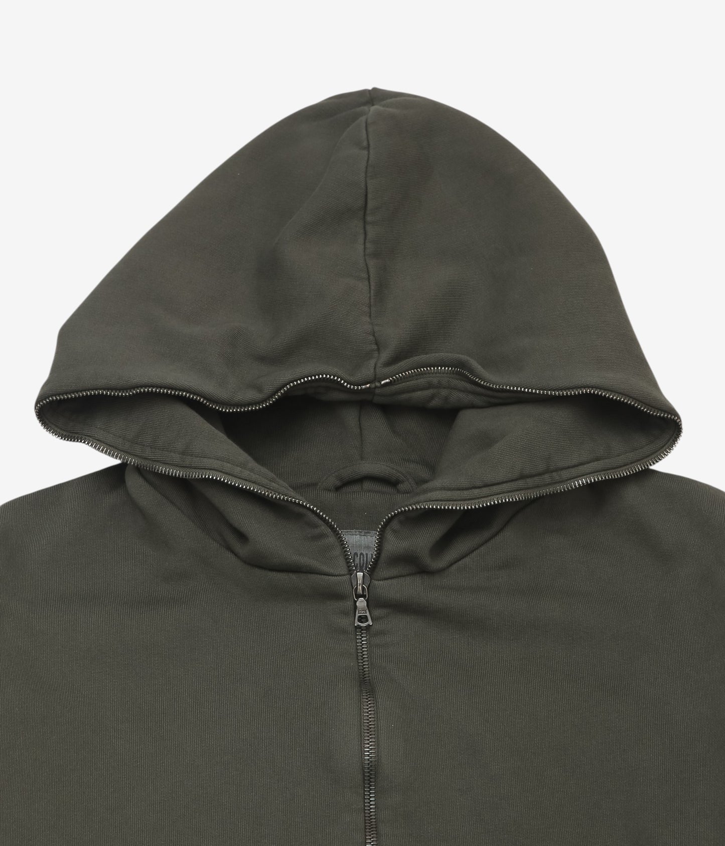 GABRIELA COLL GARMENTS ''NO.216 FLEECE HOODED ZIPPER JACKET'' (DARK GREEN)