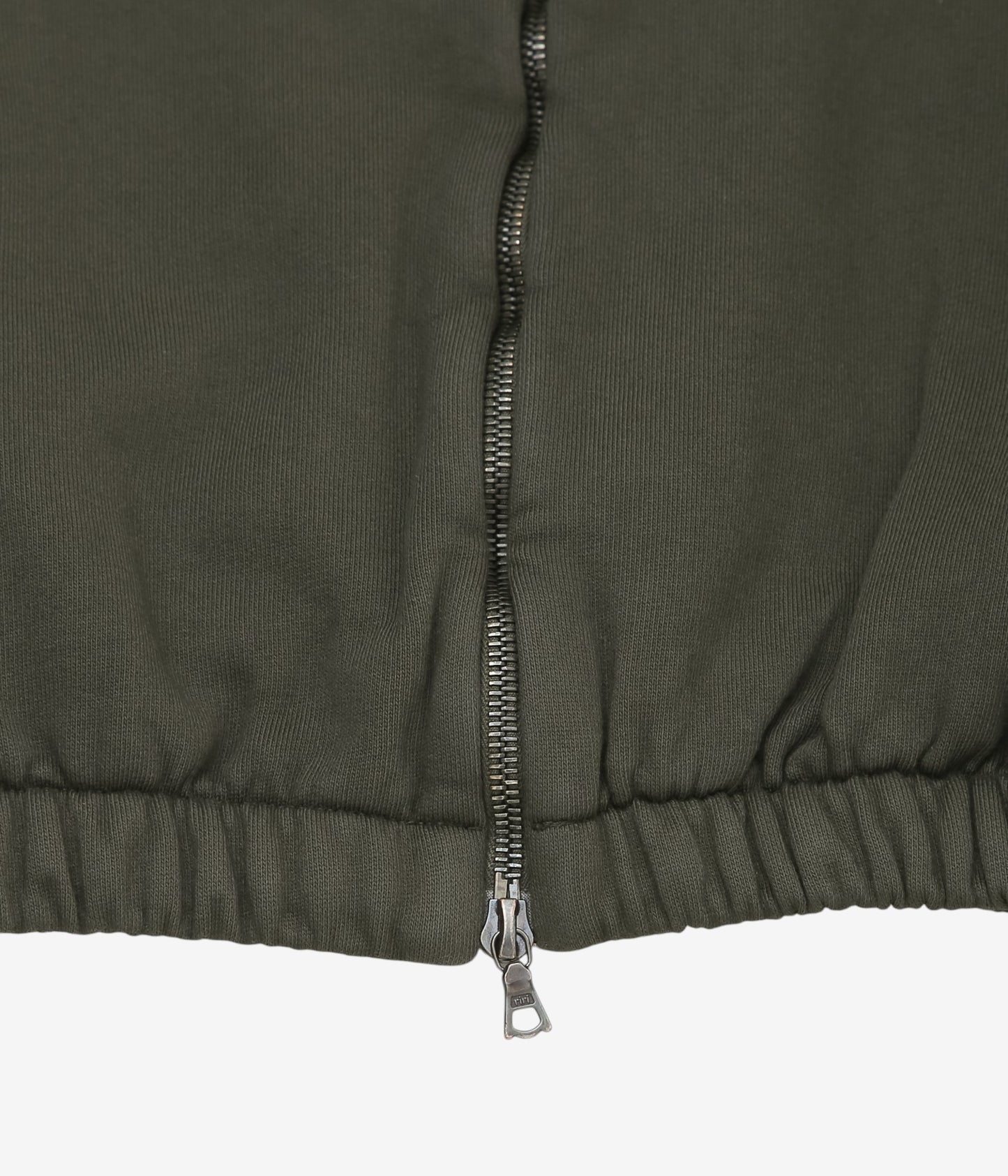 GABRIELA COLL GARMENTS ''NO.216 FLEECE HOODED ZIPPER JACKET'' (DARK GREEN)