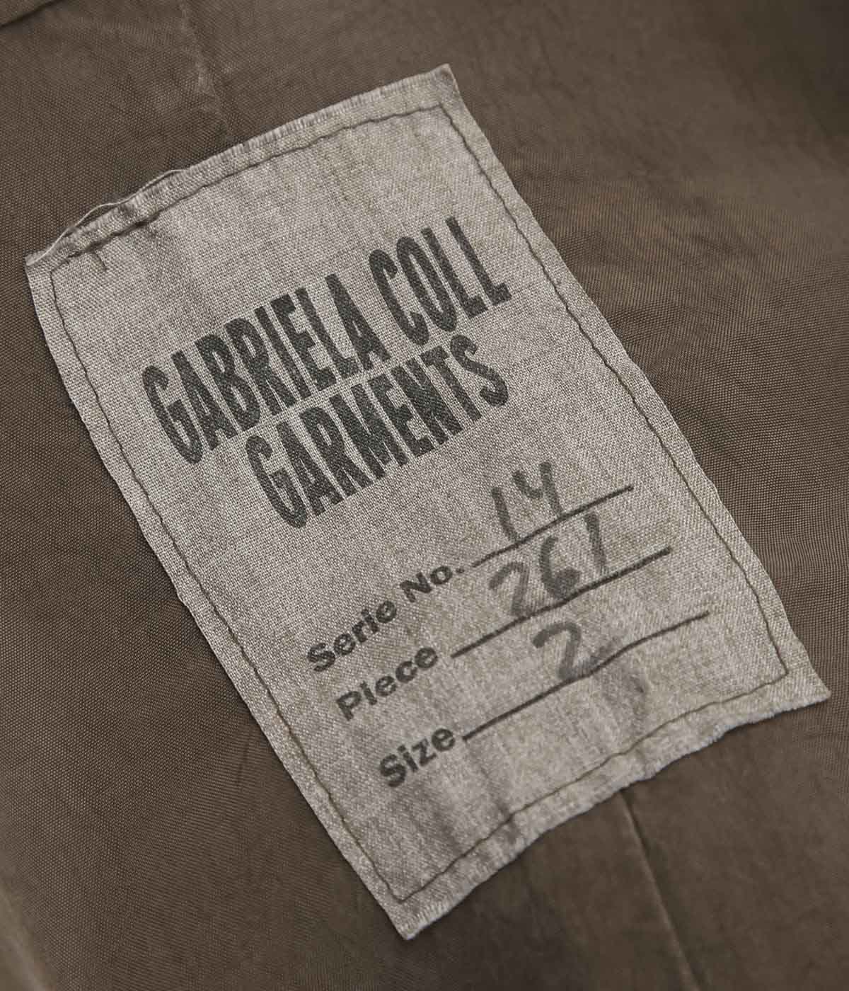 GABRIELA COLL GARMENTS ''NO.261 CUPRO DOUBLED ZIPPER JACKET '' (BROWN)