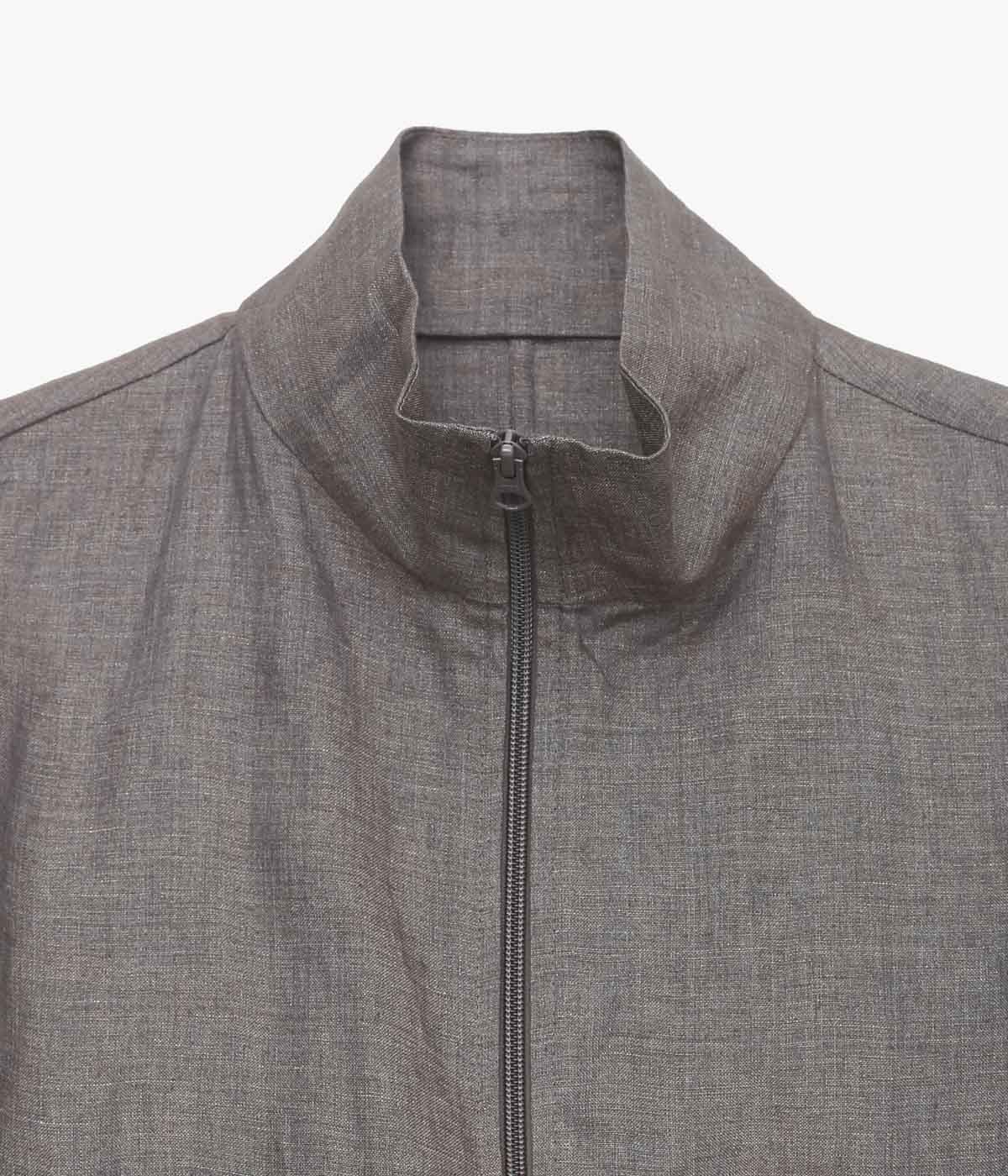 GABRIELA COLL GARMENTS ''NO.261 LINEN ZIPPER JACKET'' (BROWN