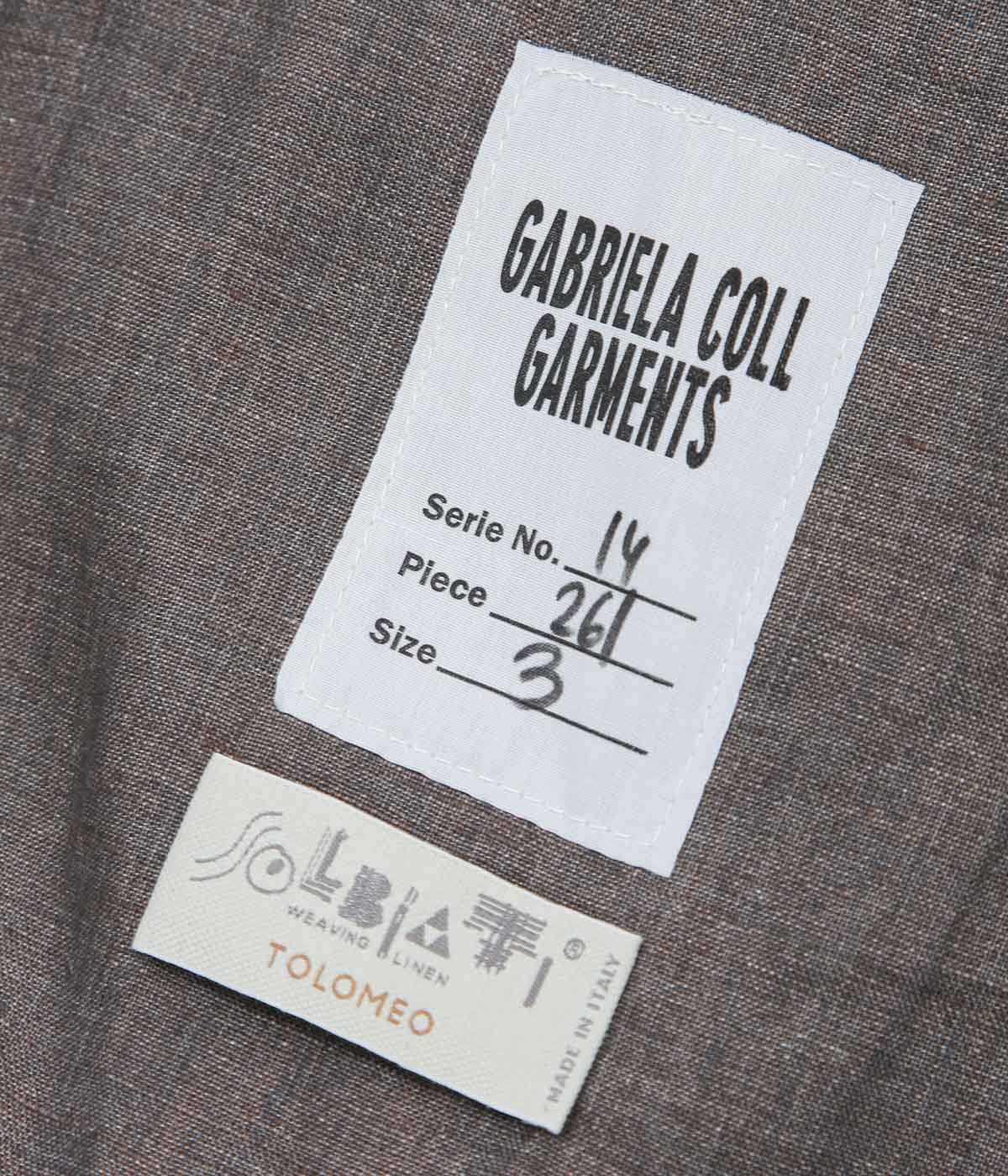GABRIELA COLL GARMENTS ''NO.261 LINEN ZIPPER JACKET'' (BROWN