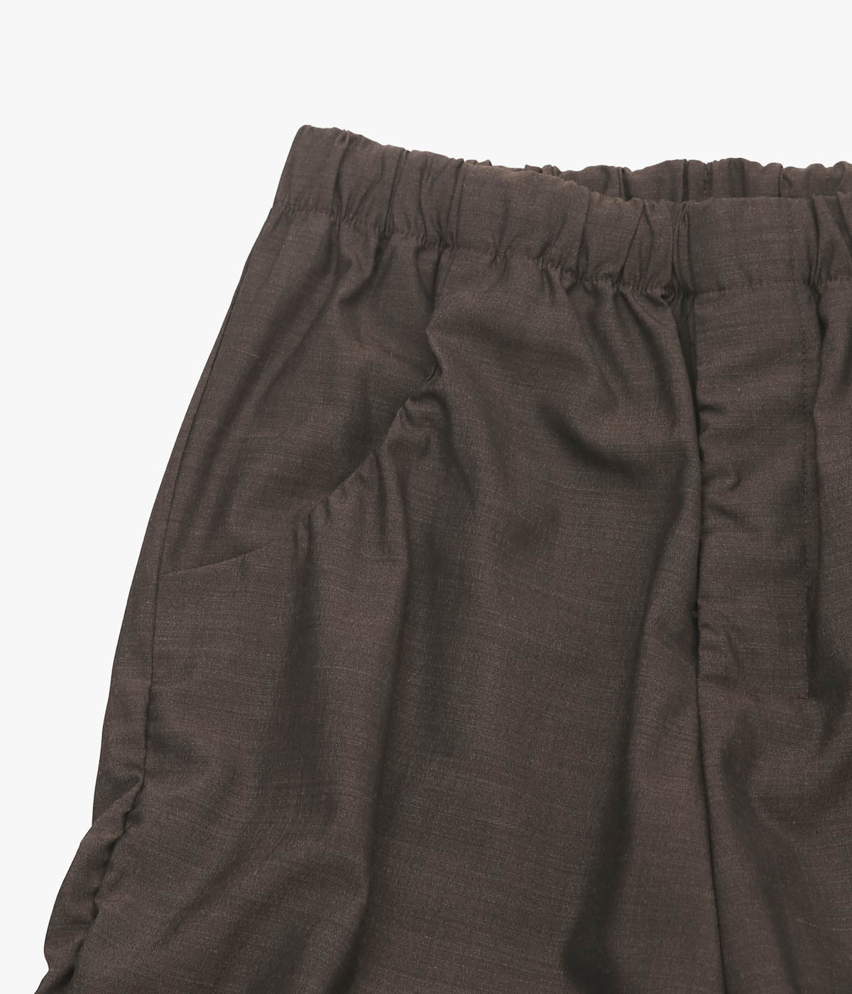 GABRIELA COLL GARMENTS ''NO.267 SUMMER WOOL DRAPED TROUSERS'' (BROWN)