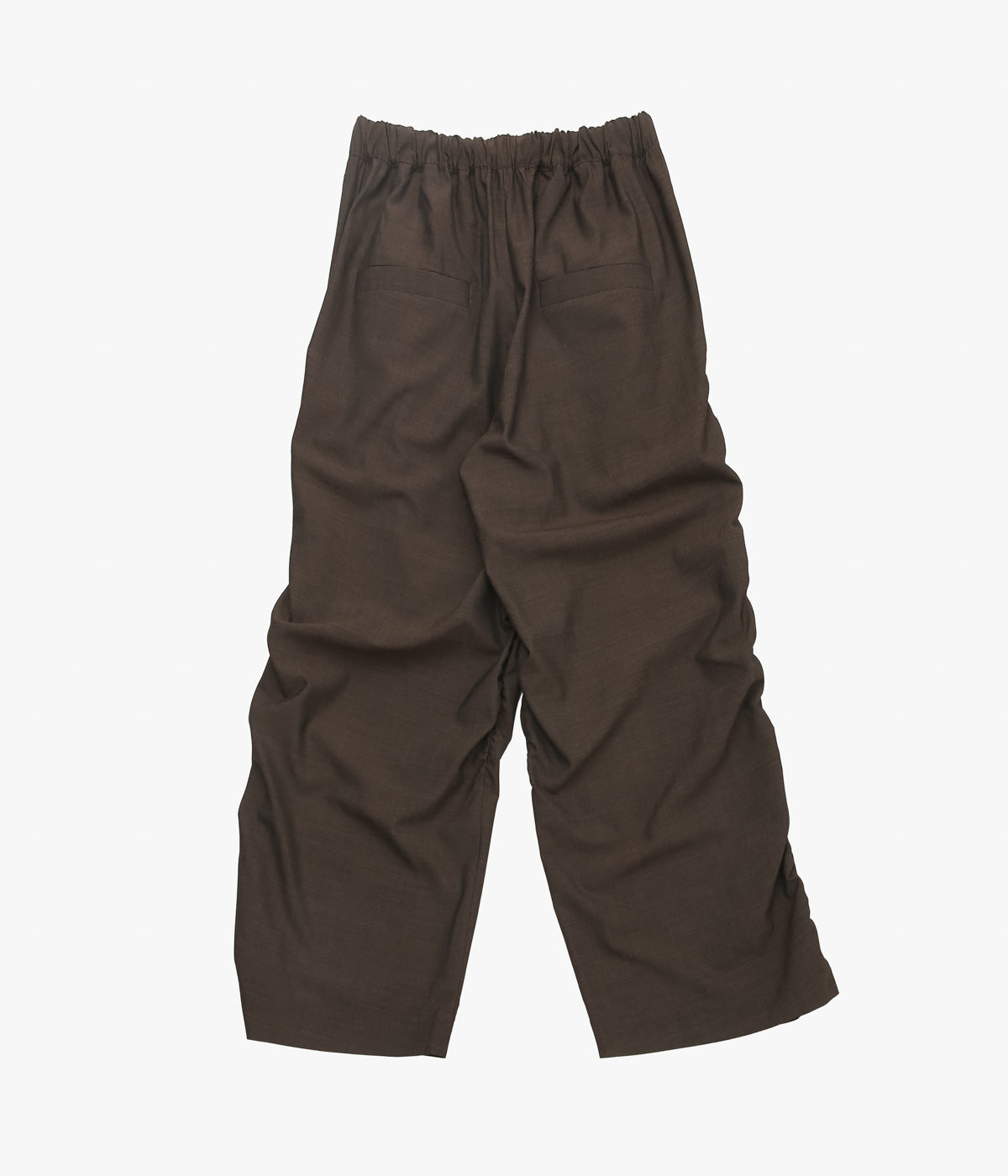 GABRIELA COLL GARMENTS ''NO.267 SUMMER WOOL DRAPED TROUSERS'' (BROWN)