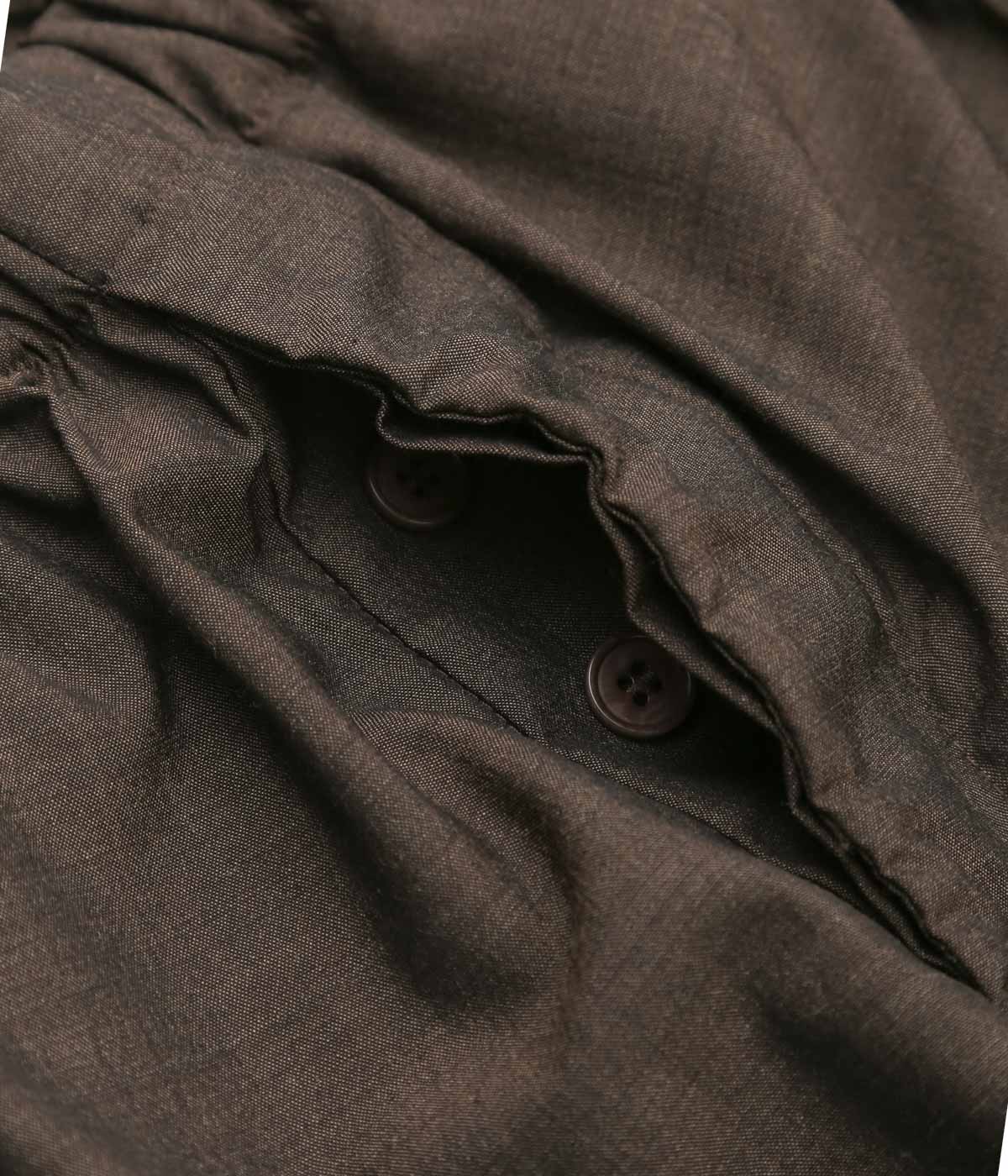 GABRIELA COLL GARMENTS ''NO.267 SUMMER WOOL DRAPED TROUSERS'' (BROWN)