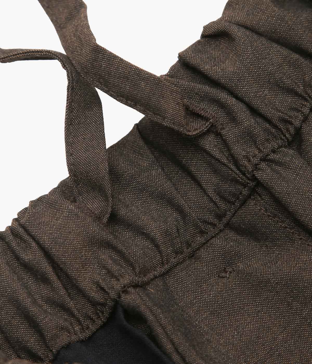 GABRIELA COLL GARMENTS ''NO.267 SUMMER WOOL DRAPED TROUSERS'' (BROWN)