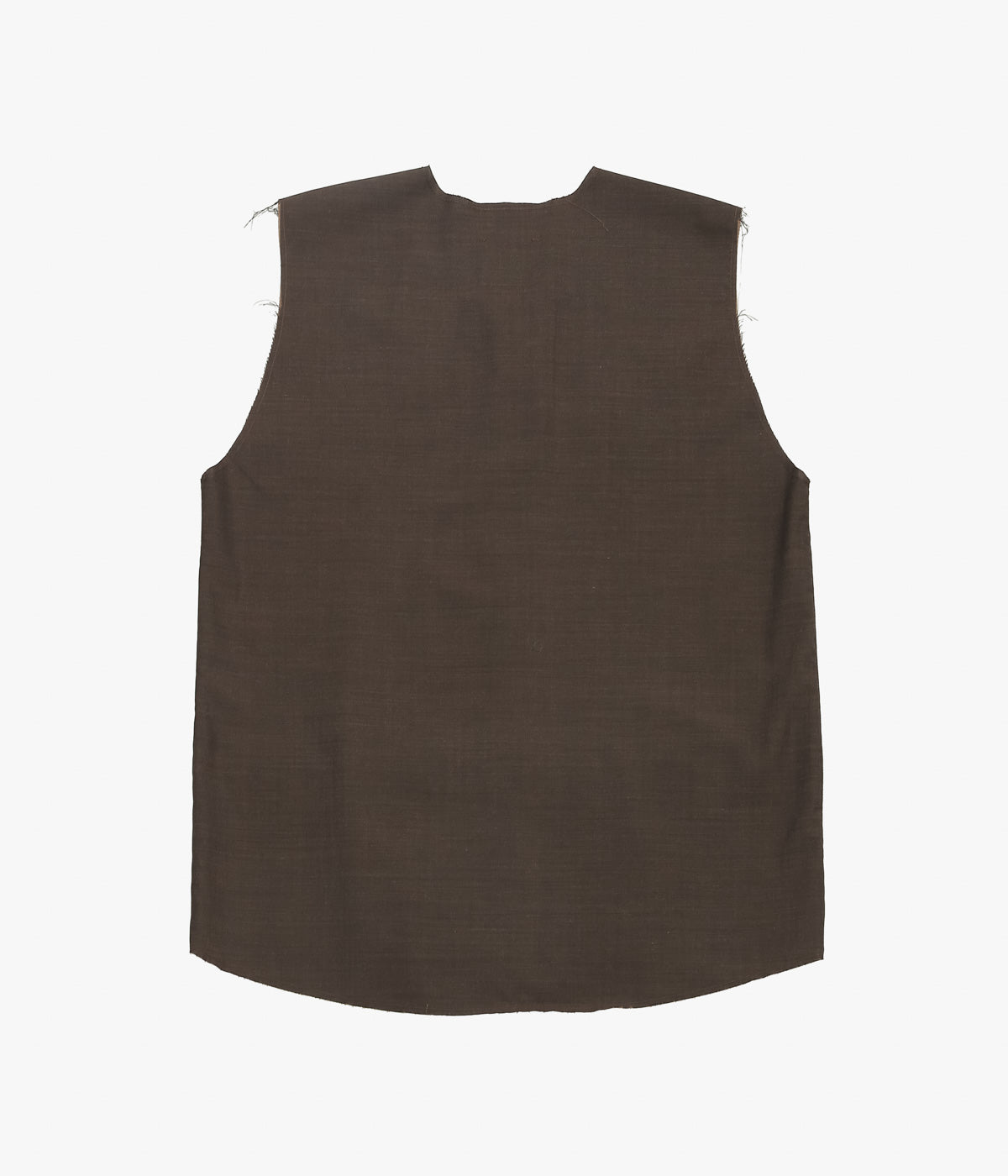 GABRIELA COLL GARMENTS ''NO.272 SUMMER WOOL SLEEVELESS SHIRT'' (BROWN)
