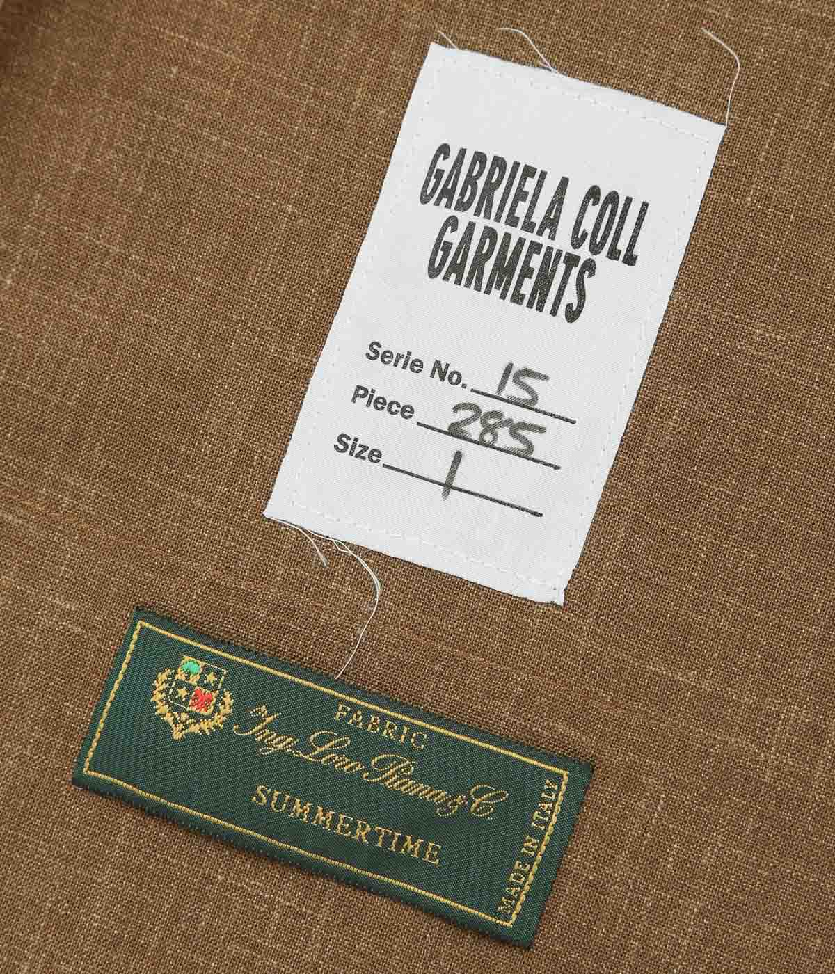 GABRIELA COLL GARMENTS ''NO.285 SUMMER WOOL POCKET JACKET'' (CAMEL)