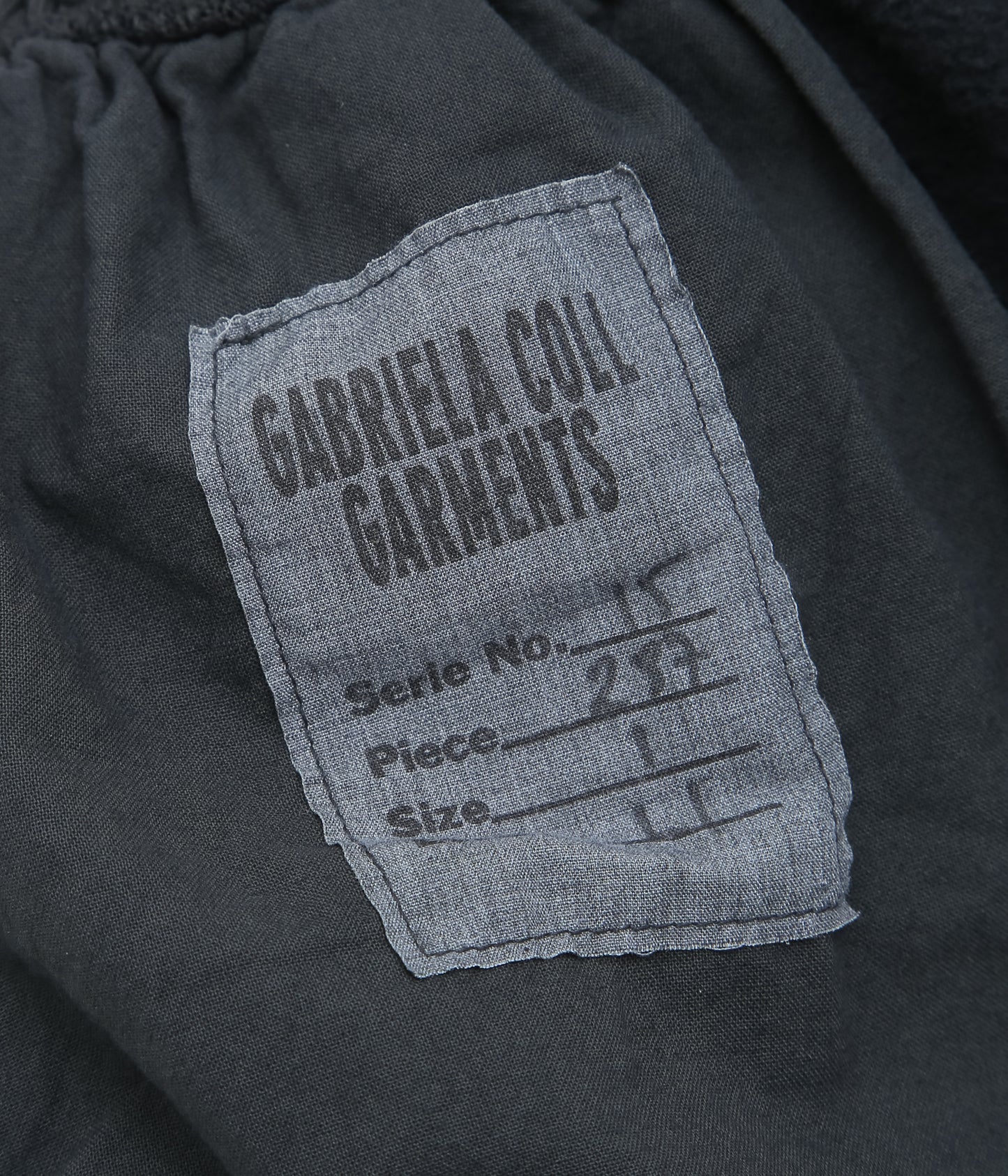 GABRIELA COLL GARMENTS ''NO.287 FLEECE FLAP POCKET TROUSERS'' (BLACK)