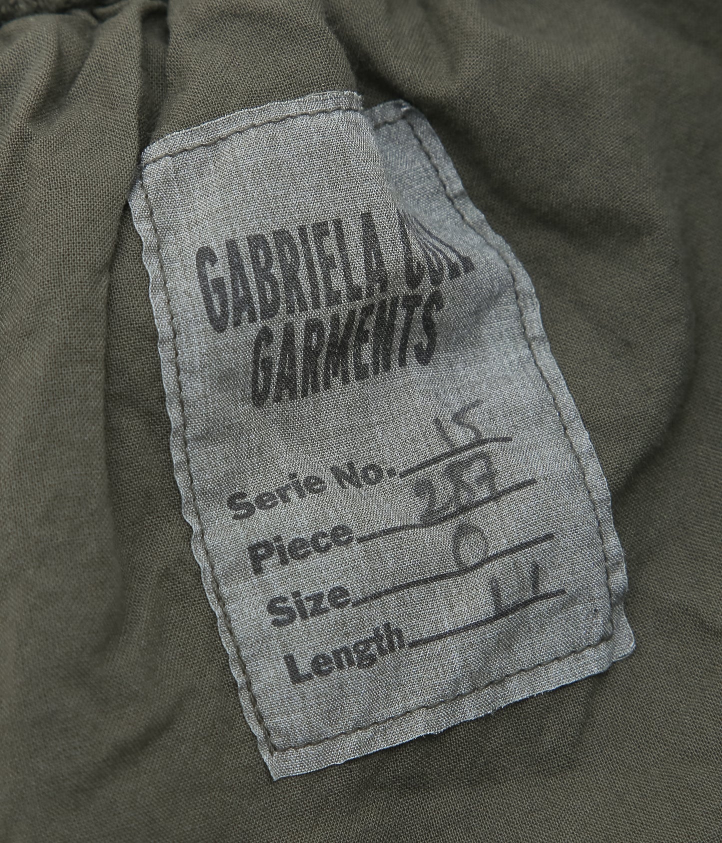 GABRIELA COLL GARMENTS ''NO.287 FLEECE FLAP POCKET TROUSERS'' (DARK GREEN)
