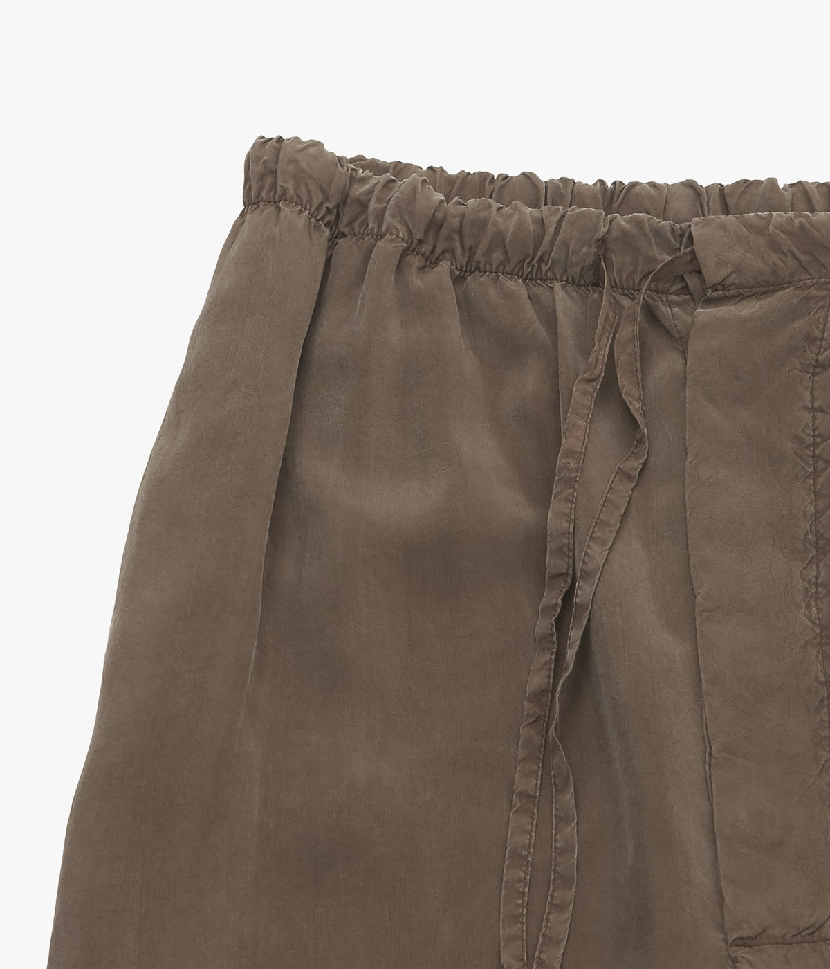 GABRIELA COLL GARMENTS ''NO.288 CUPRO DRAWSTRING TROUSERS'' (BROWN)