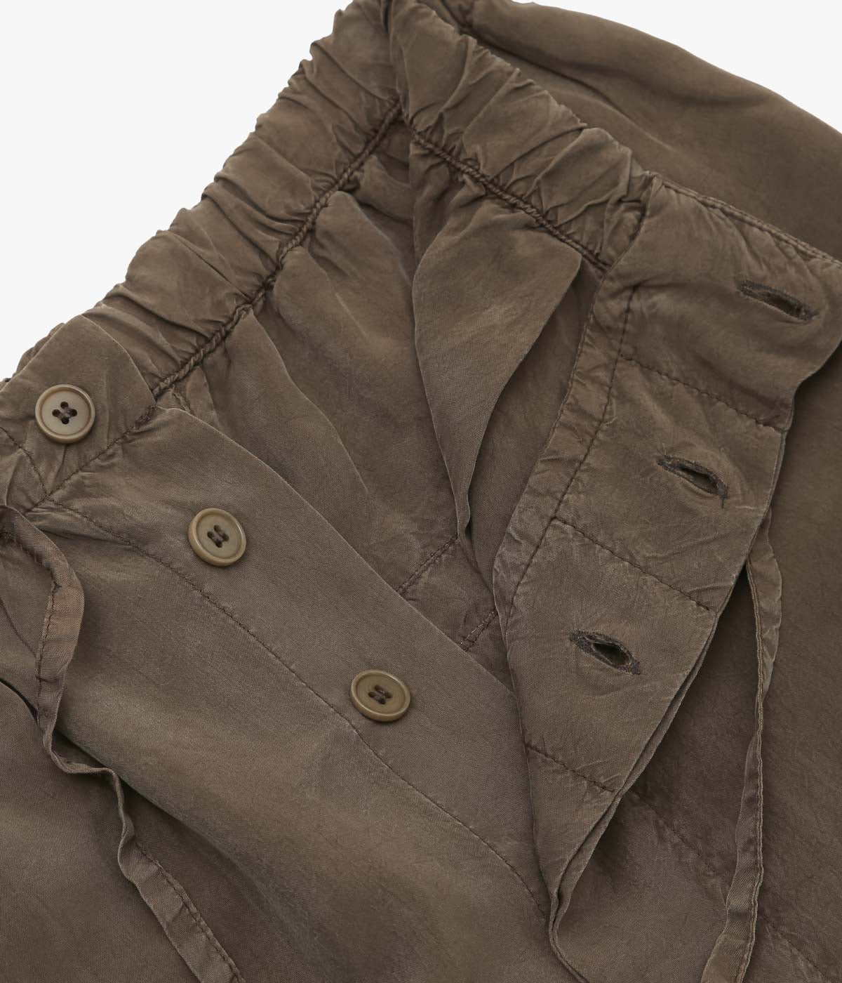 GABRIELA COLL GARMENTS ''NO.288 CUPRO DRAWSTRING TROUSERS'' (BROWN)