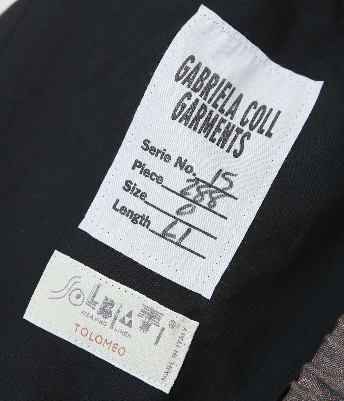GABRIELA COLL GARMENTS ''NO.288 LINEN DRAWSTRING TROUSERS'' (BROWN)