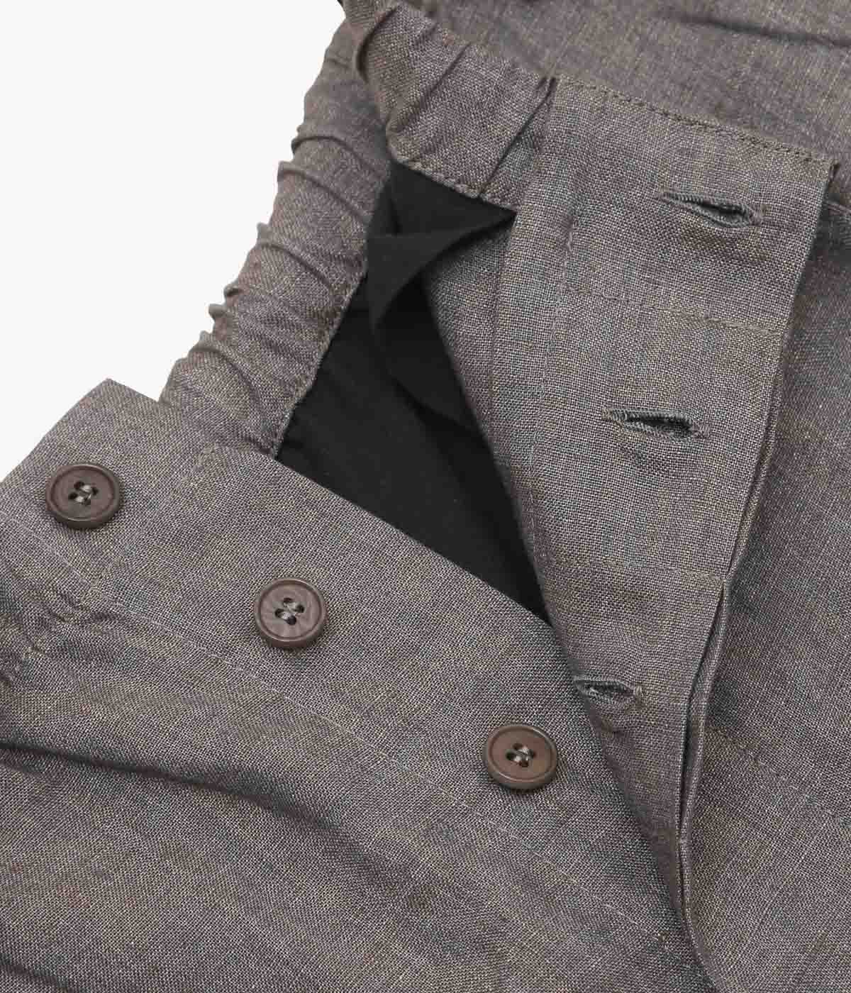 GABRIELA COLL GARMENTS ''NO.288 LINEN DRAWSTRING TROUSERS'' (BROWN)