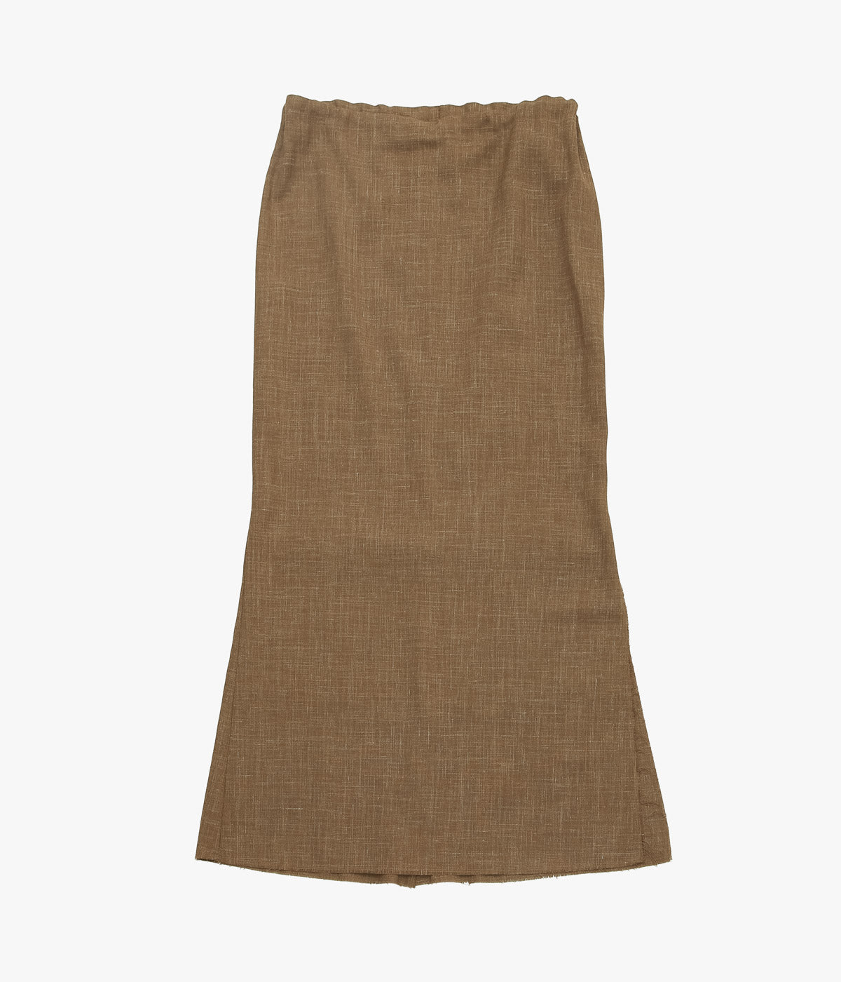 GABRIELA COLL GARMENTS ''NO.290 SUMMER WOOL SLIT SKIRT'' (CAMEL)