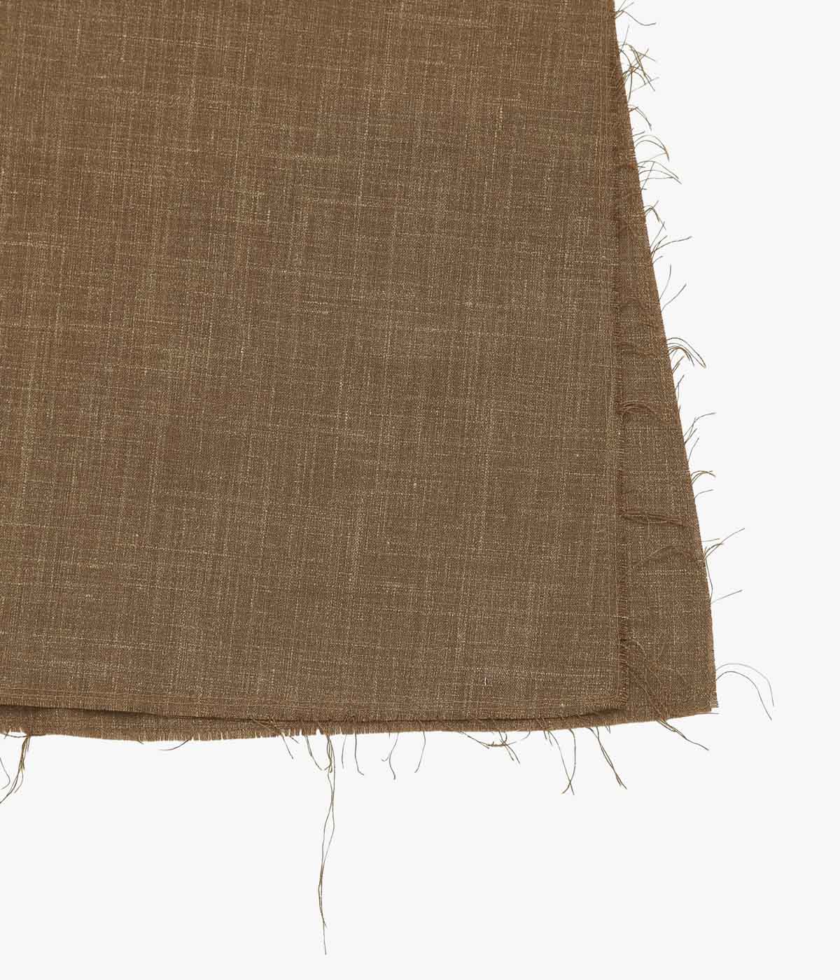 GABRIELA COLL GARMENTS ''NO.290 SUMMER WOOL SLIT SKIRT'' (CAMEL