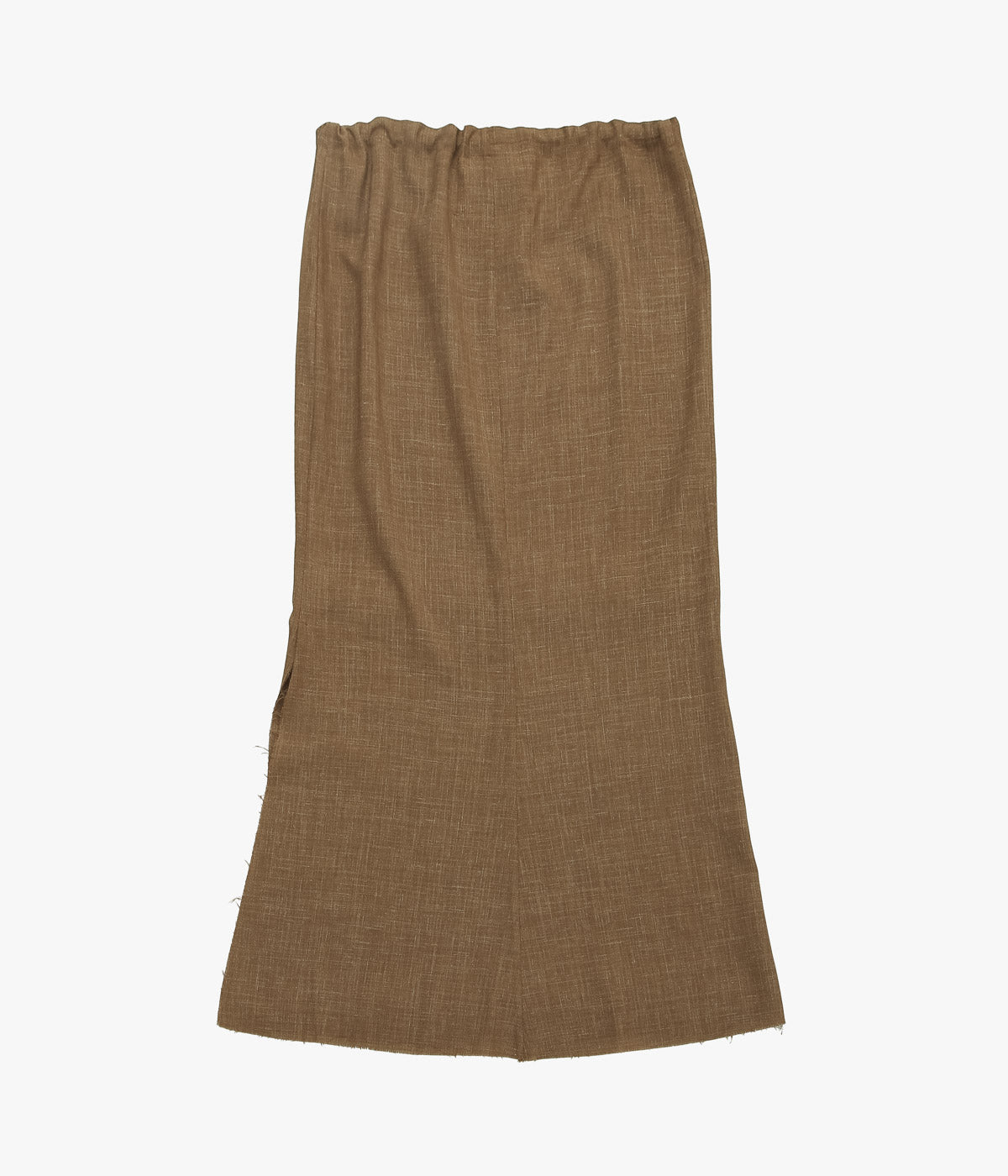 GABRIELA COLL GARMENTS ''NO.290 SUMMER WOOL SLIT SKIRT'' (CAMEL