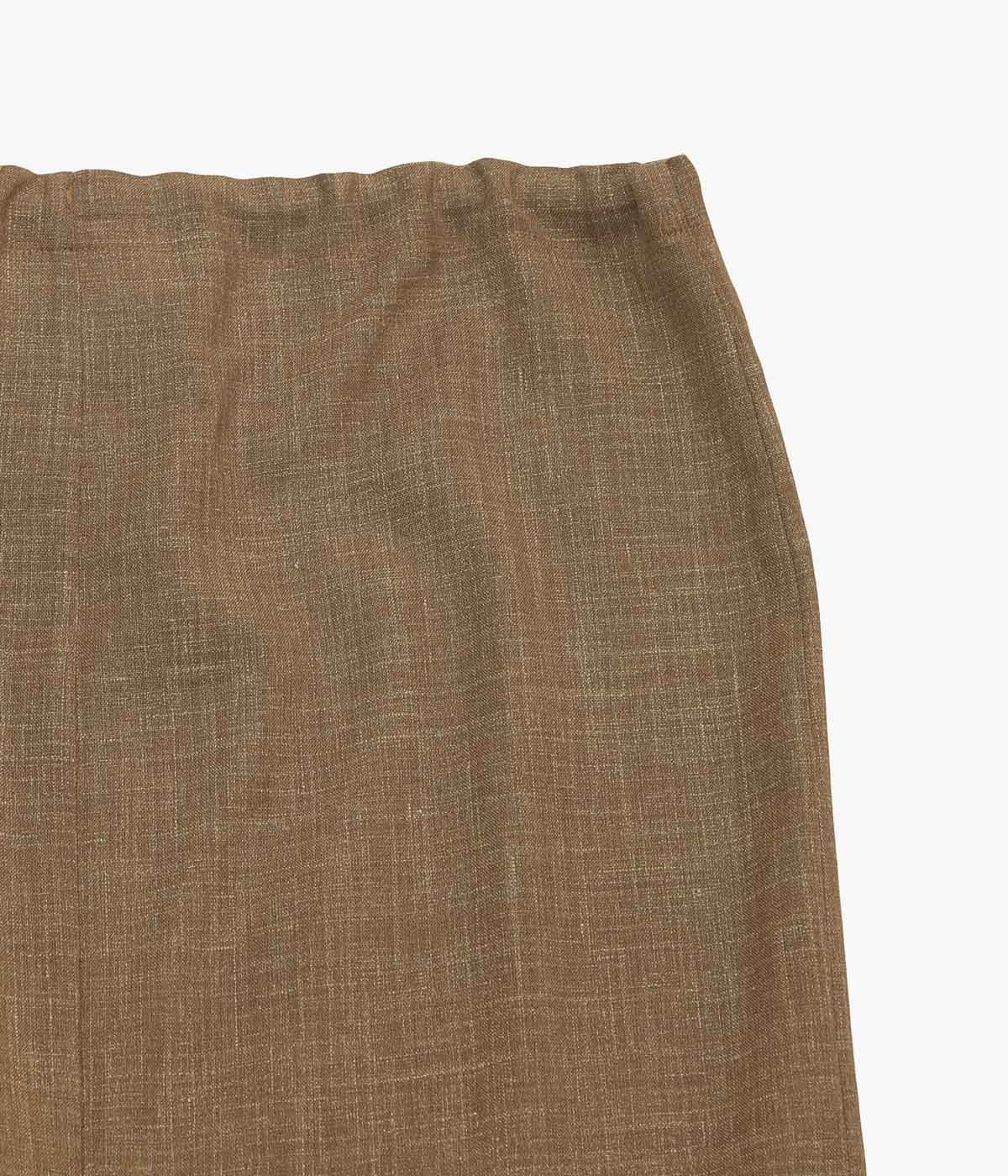 GABRIELA COLL GARMENTS ''NO.290 SUMMER WOOL SLIT SKIRT'' (CAMEL