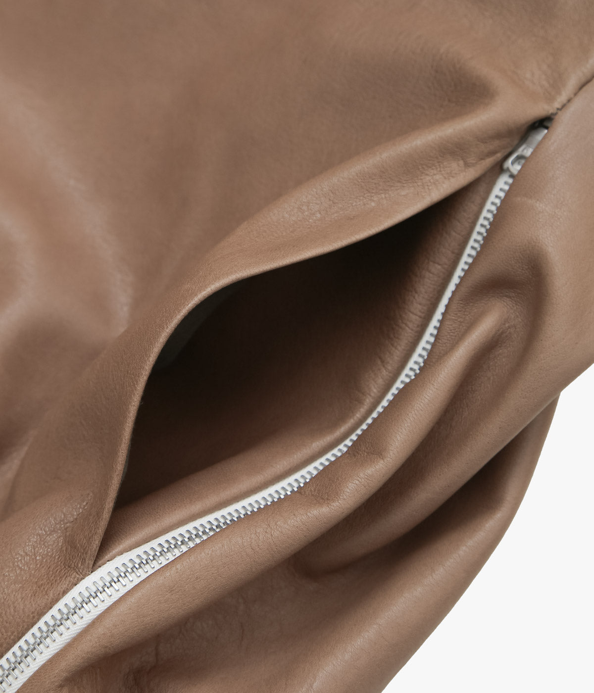 GABRIELA COLL GARMENTS ''NO.306 LEATHER SIX ZIPPER JACKET'' (BROWN