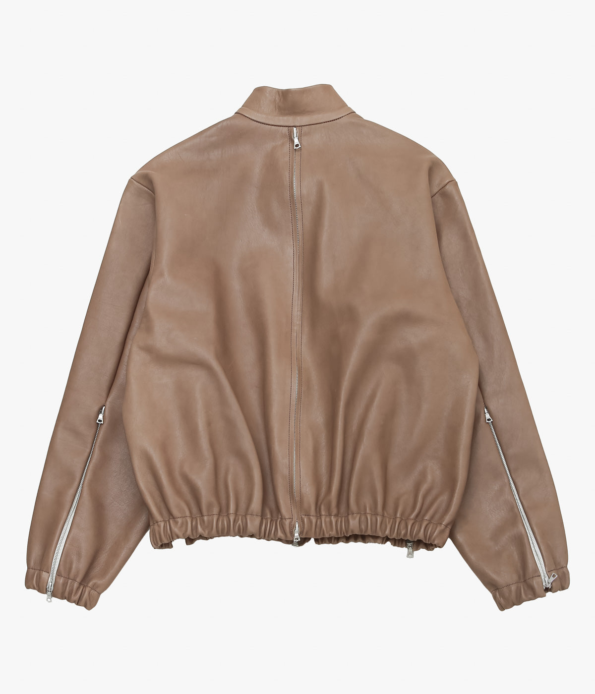 GABRIELA COLL GARMENTS ''NO.306 LEATHER SIX ZIPPER JACKET'' (BROWN