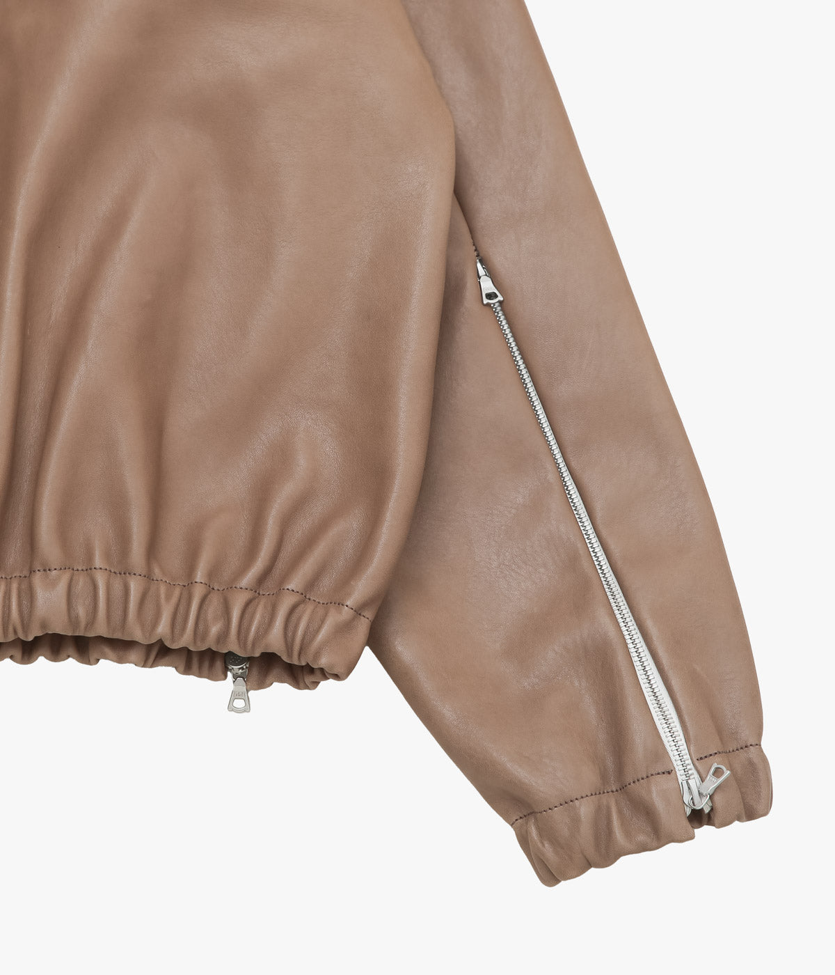 GABRIELA COLL GARMENTS ''NO.306 LEATHER SIX ZIPPER JACKET'' (BROWN