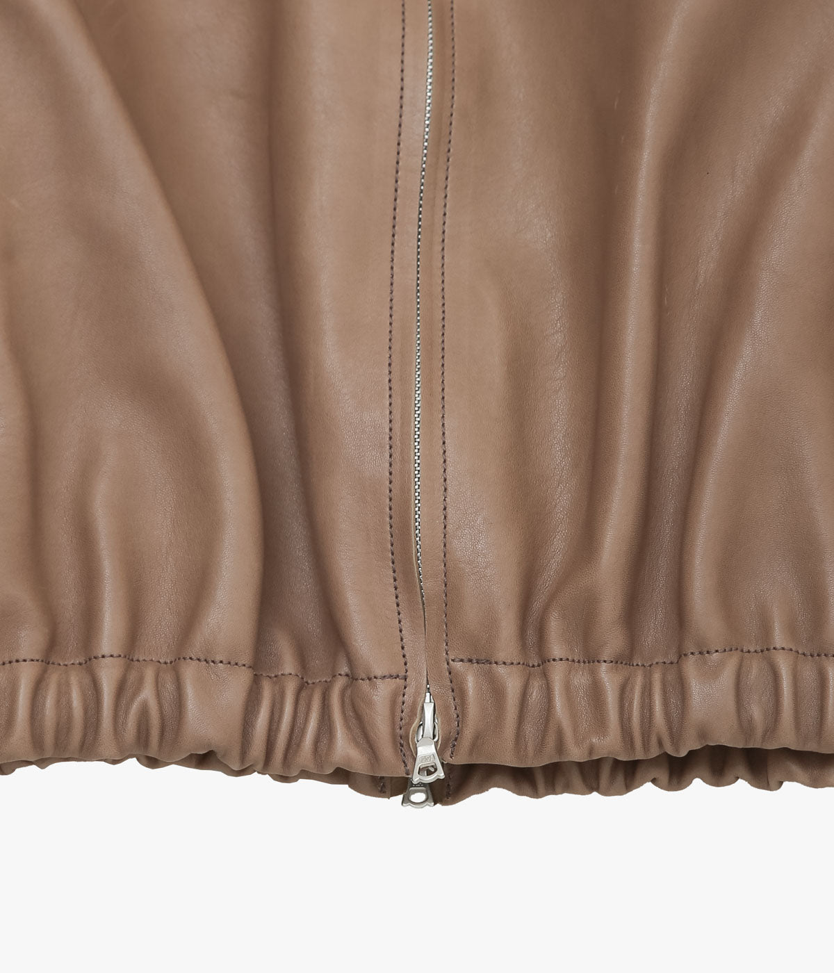 GABRIELA COLL GARMENTS ''NO.306 LEATHER SIX ZIPPER JACKET'' (BROWN