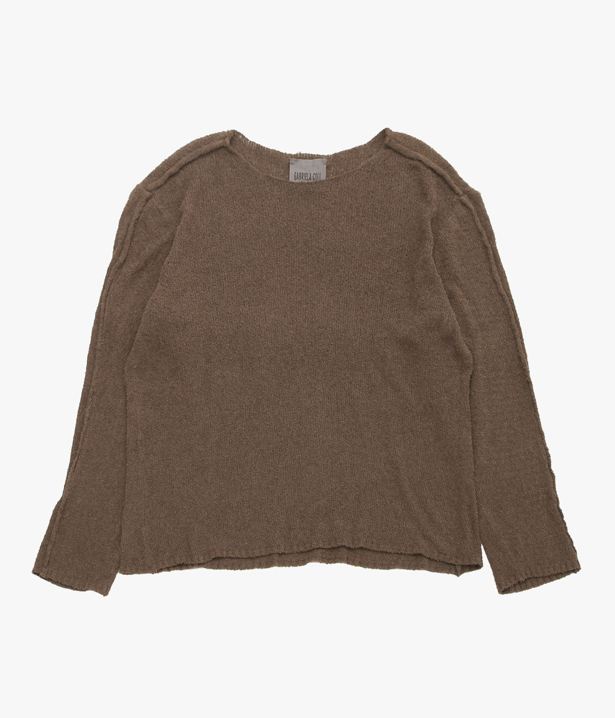 GABRIELA COLL GARMENTS ''NO.317 COTTON CASHMERE KNITTED TOP'' (BROWN)