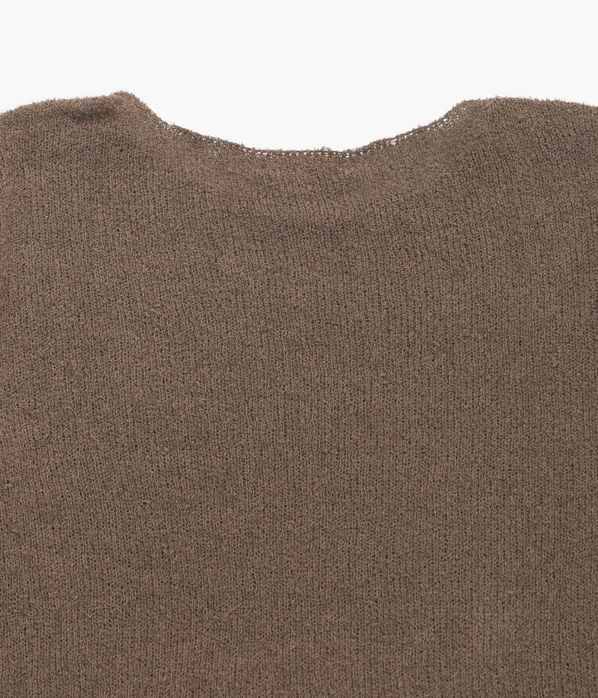 GABRIELA COLL GARMENTS ''NO.317 COTTON CASHMERE KNITTED TOP'' (BROWN)