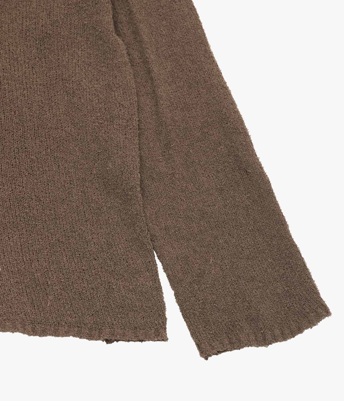 GABRIELA COLL GARMENTS ''NO.317 COTTON CASHMERE KNITTED TOP'' (BROWN)