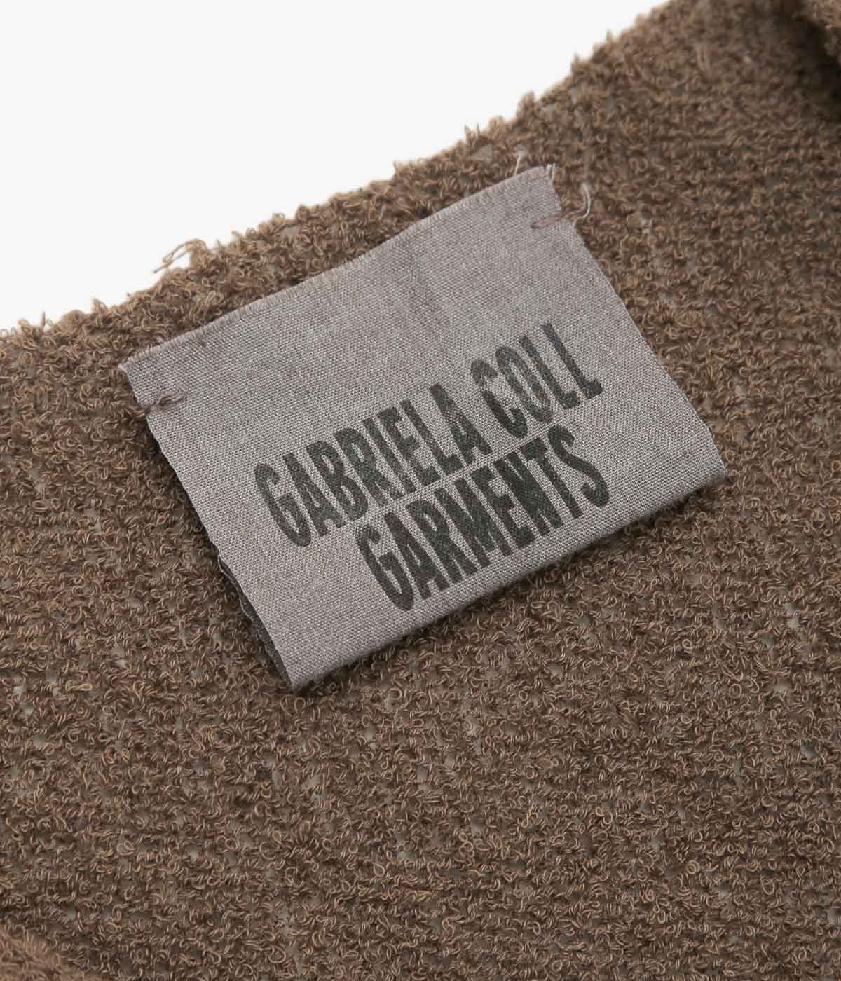 GABRIELA COLL GARMENTS ''NO.317 COTTON CASHMERE KNITTED TOP'' (BROWN)