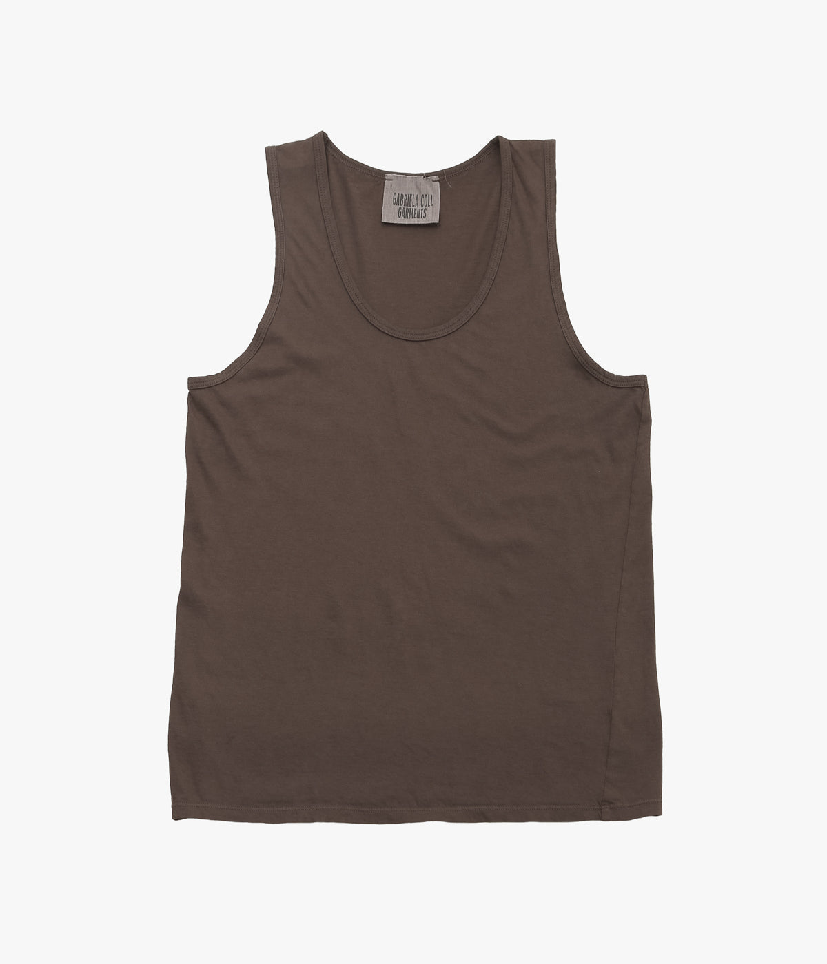 GABRIELA COLL GARMENTS ''NO.326 ORGANIC COTTON TANK TOP'' (BROWN)