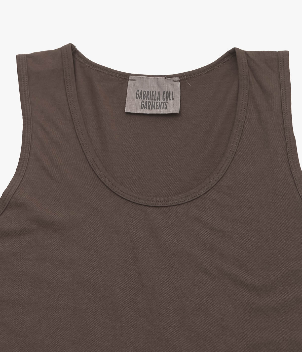 GABRIELA COLL GARMENTS ''NO.326 ORGANIC COTTON TANK TOP'' (BROWN)