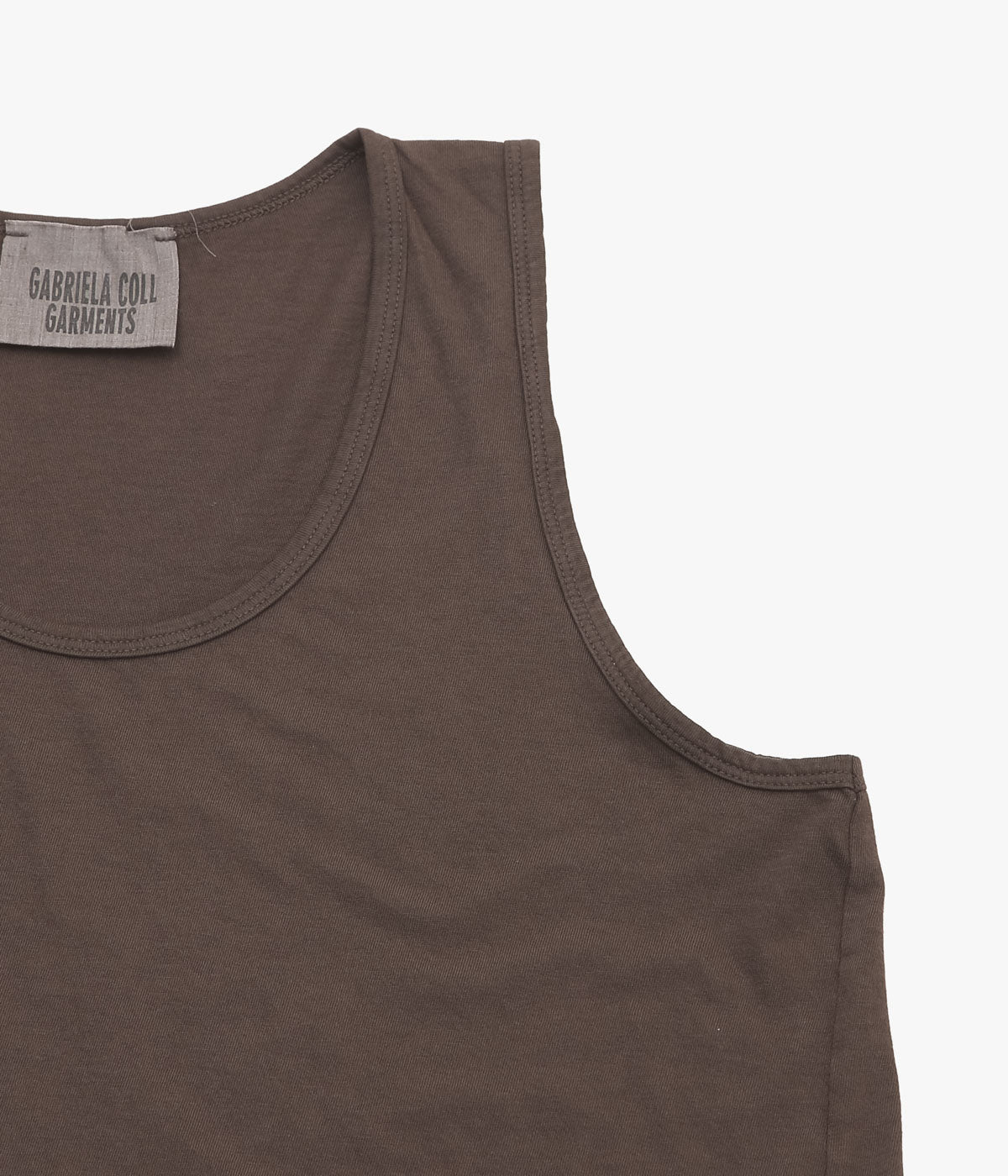GABRIELA COLL GARMENTS ''NO.326 ORGANIC COTTON TANK TOP'' (BROWN)
