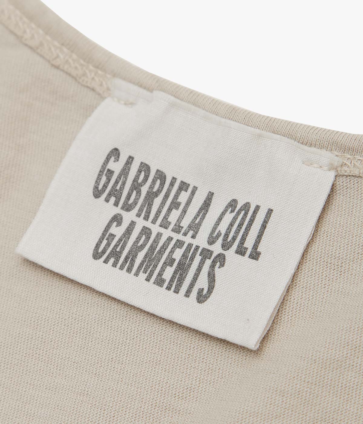 GABRIELA COLL GARMENTS ''NO.326 ORGANIC COTTON TANK TOP'' (SAND