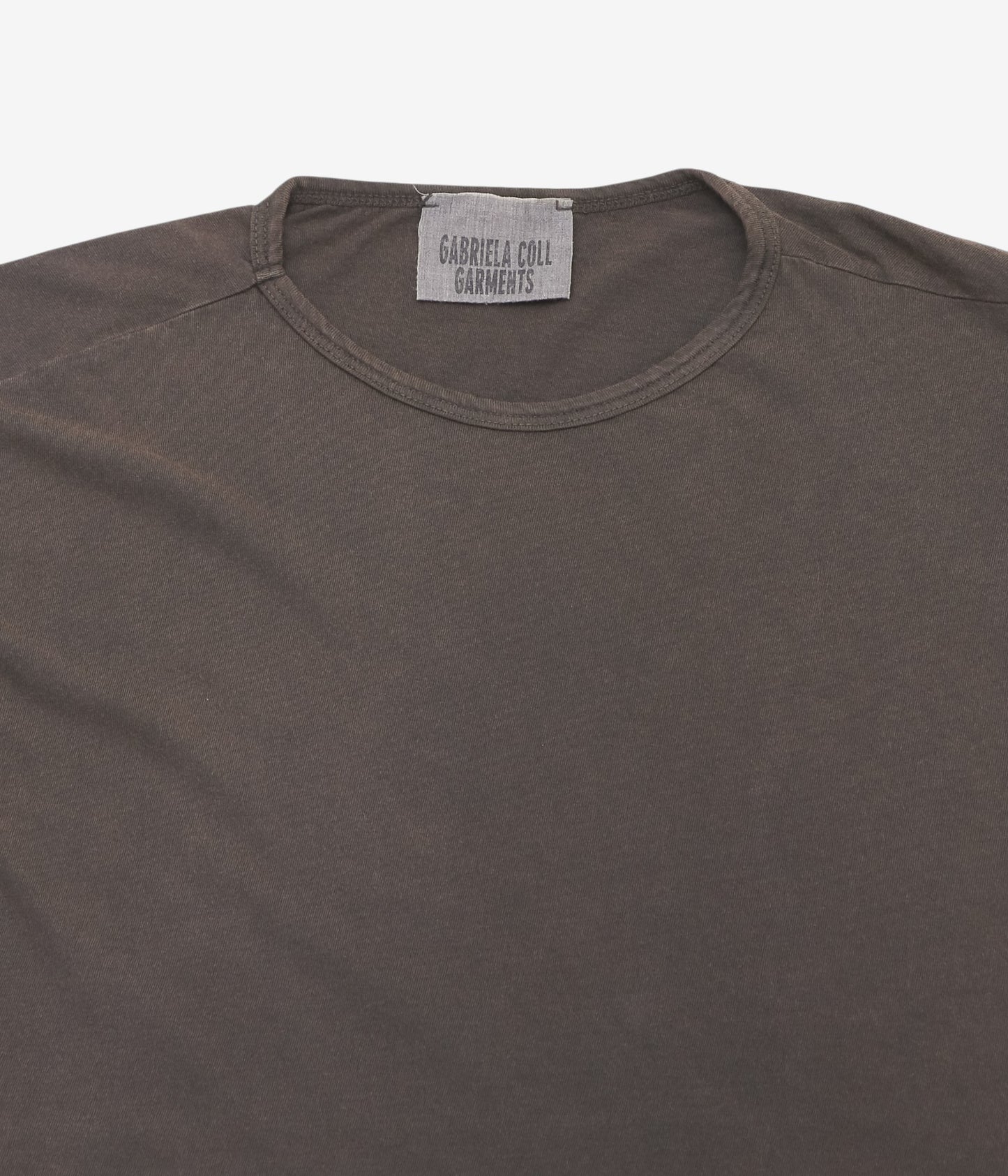 GABRIELA COLL GARMENTS ''NO.33 ORGANIC COTTON SLEEVELESS T-SHIRT'' (BROWN)