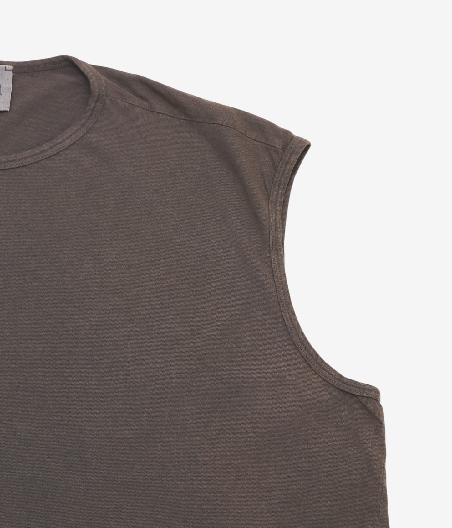 GABRIELA COLL GARMENTS ''NO.33 ORGANIC COTTON SLEEVELESS T-SHIRT'' (BROWN)