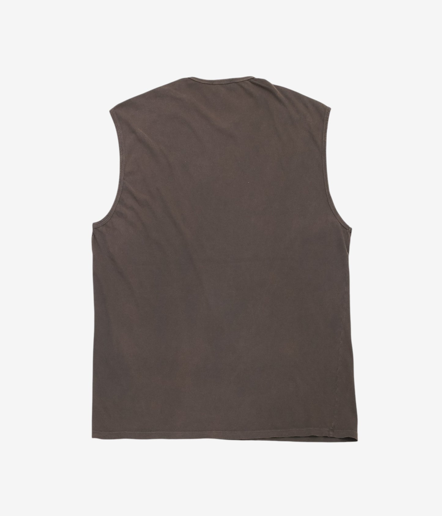 GABRIELA COLL GARMENTS ''NO.33 ORGANIC COTTON SLEEVELESS T-SHIRT'' (BROWN)
