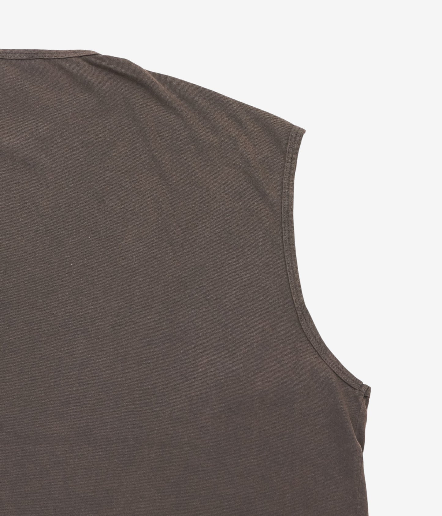 GABRIELA COLL GARMENTS ''NO.33 ORGANIC COTTON SLEEVELESS T-SHIRT'' (BROWN)