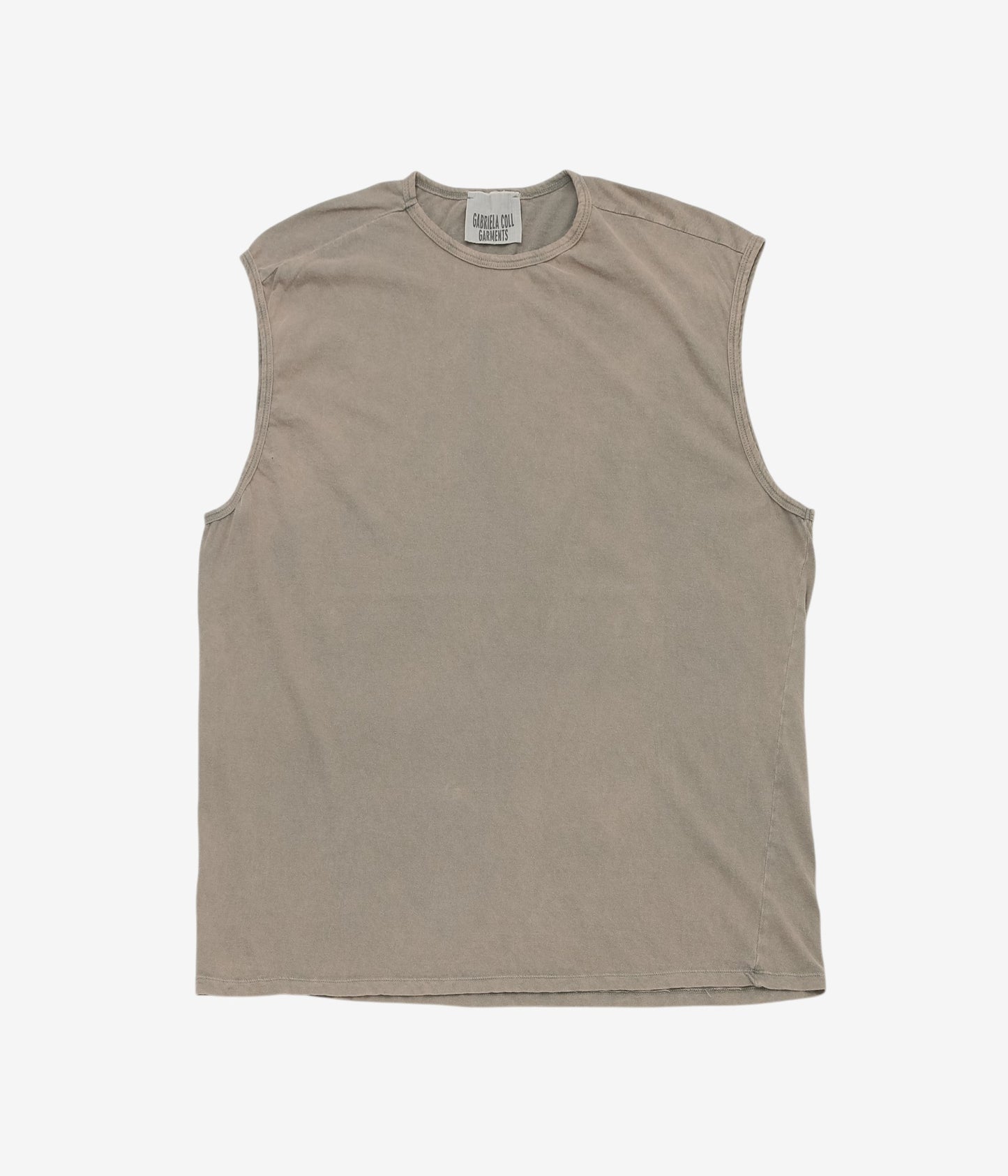 GABRIELA COLL GARMENTS ''NO.33 ORGANIC COTTON SLEEVELESS T-SHIRT'' (DUST)