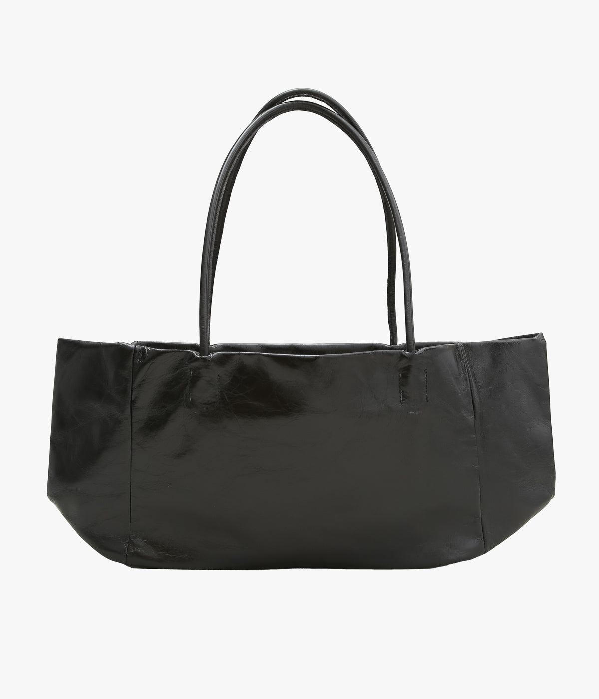 GABRIELA COLL GARMENTS ''NO.338 LEATHER LONG BAG'' (BLACK)