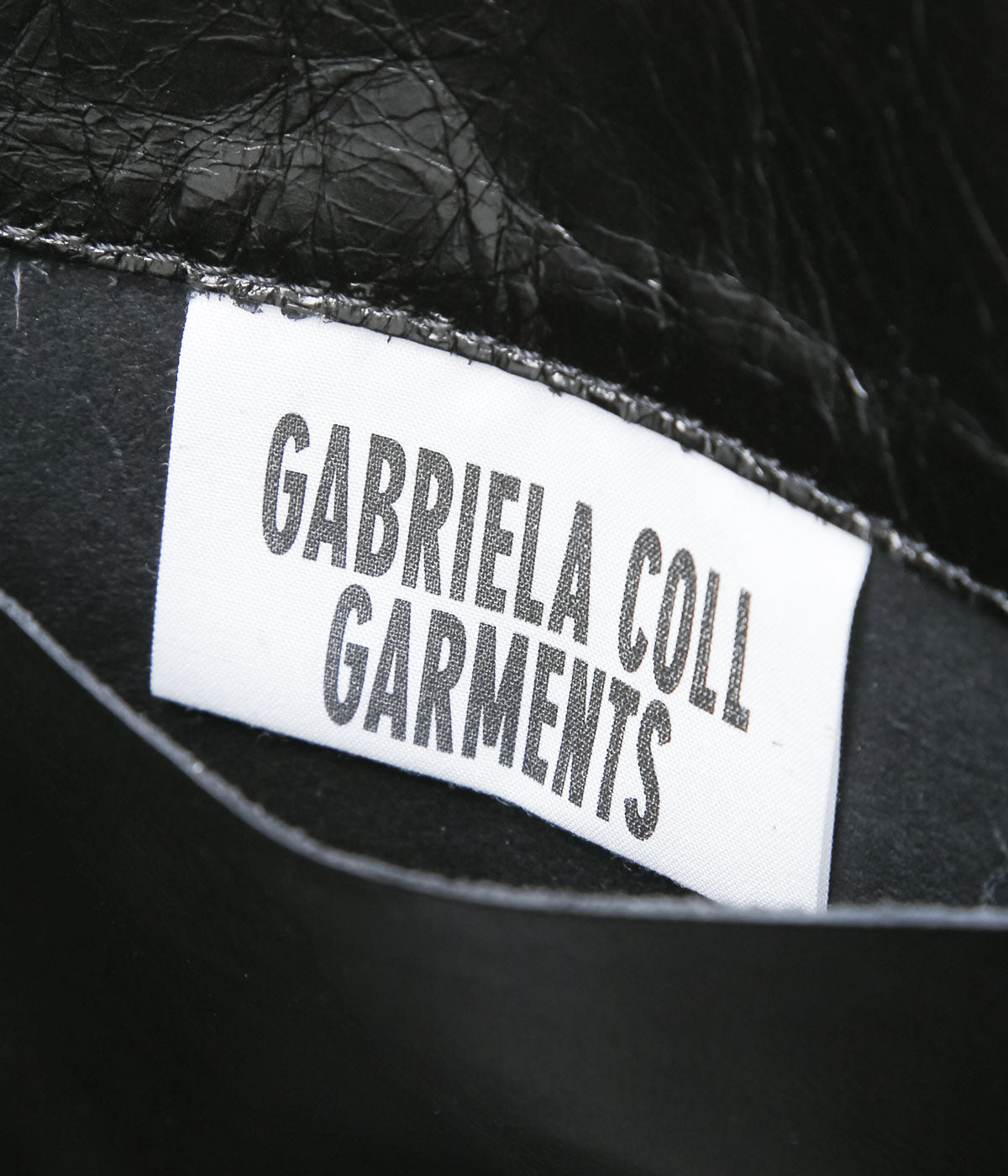 GABRIELA COLL GARMENTS ''NO.338 LEATHER LONG BAG'' (BLACK)