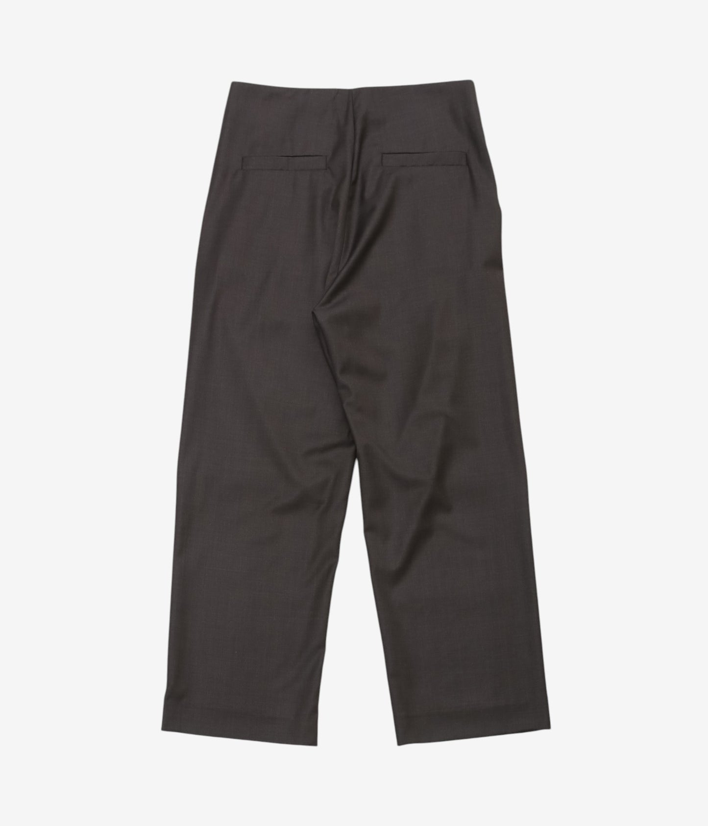 GABRIELA COLL GARMENTS ''NO.343 FINE WOOL PLEATED TROUSERS'' (BROWN)