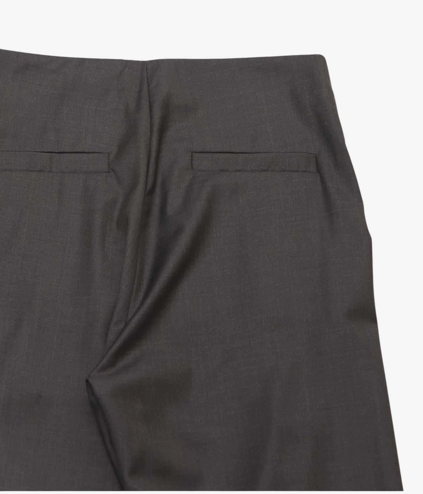 GABRIELA COLL GARMENTS ''NO.343 FINE WOOL PLEATED TROUSERS'' (BROWN)