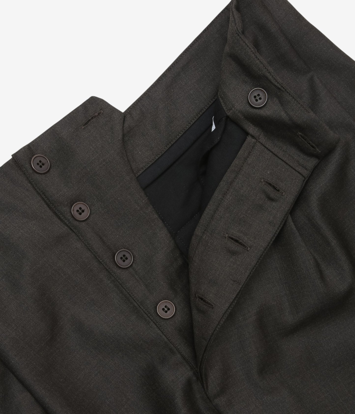 GABRIELA COLL GARMENTS ''NO.343 FINE WOOL PLEATED TROUSERS'' (BROWN)