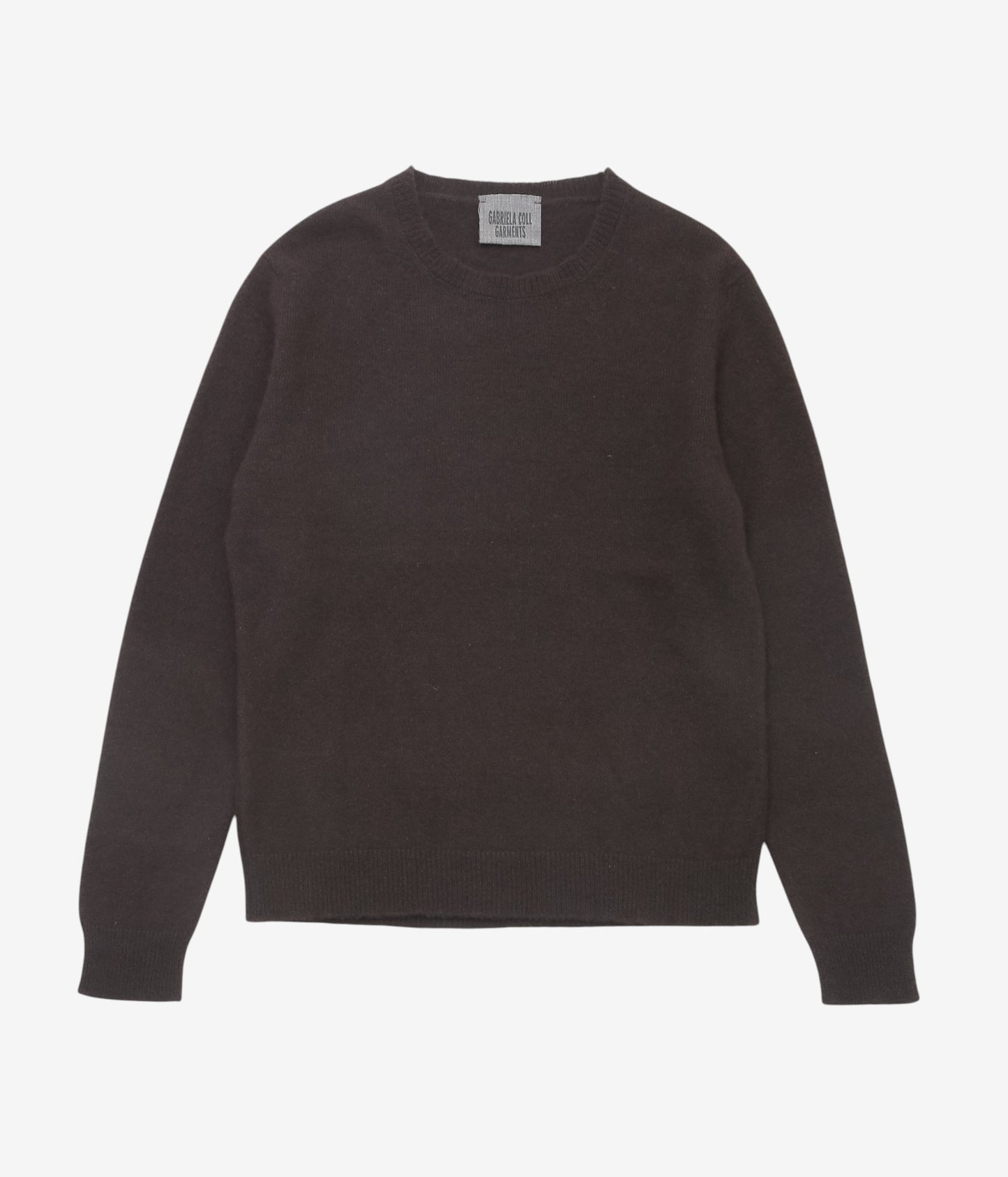 GABRIELA COLL GARMENTS ''NO.344 CASHMERE SILK PULLOVER'' (BROWN)