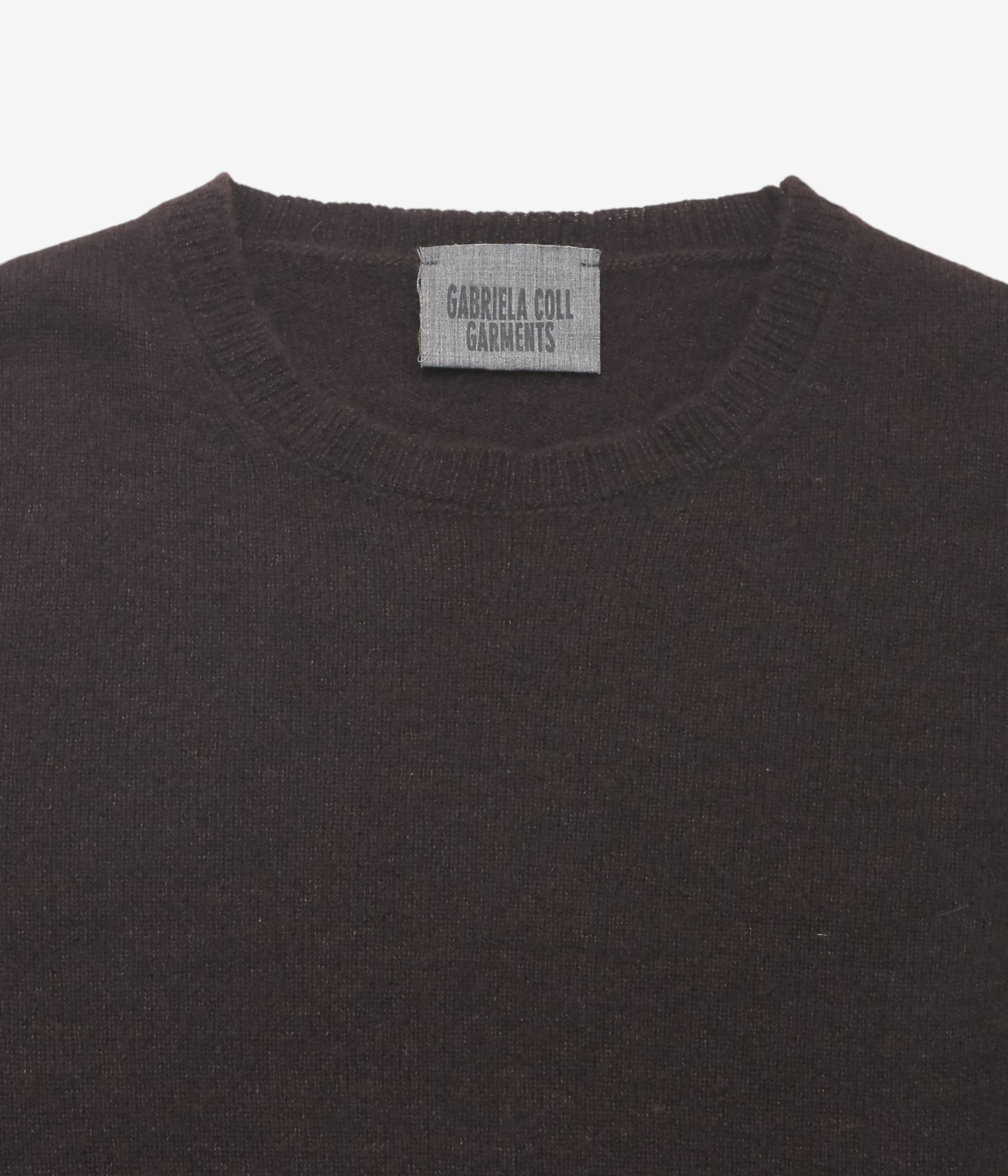 GABRIELA COLL GARMENTS ''NO.344 CASHMERE SILK PULLOVER'' (BROWN)