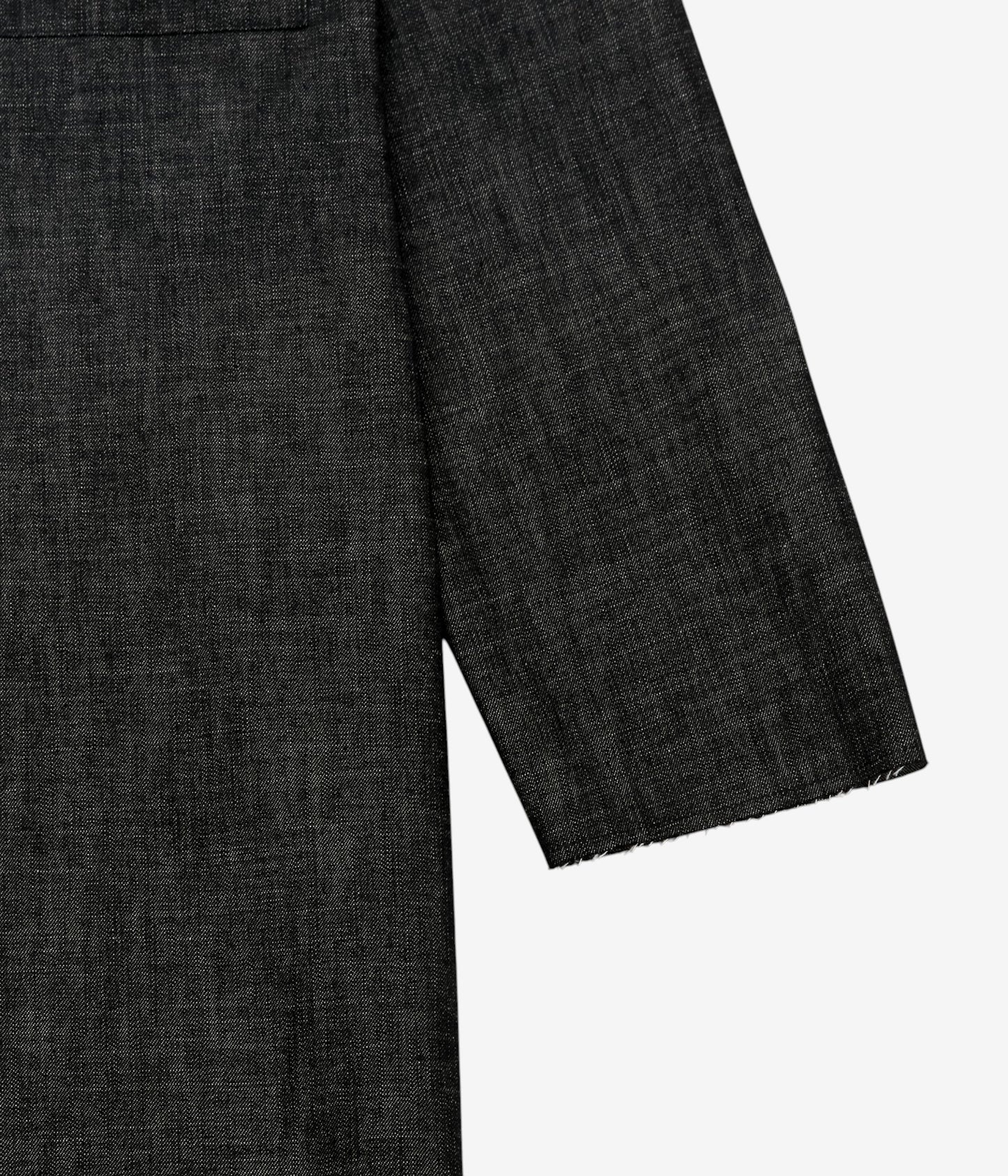 GABRIELA COLL GARMENTS ''NO.348 DENIM LONGSLEEVE SNAP DRESS'' (BLACK DENIM)
